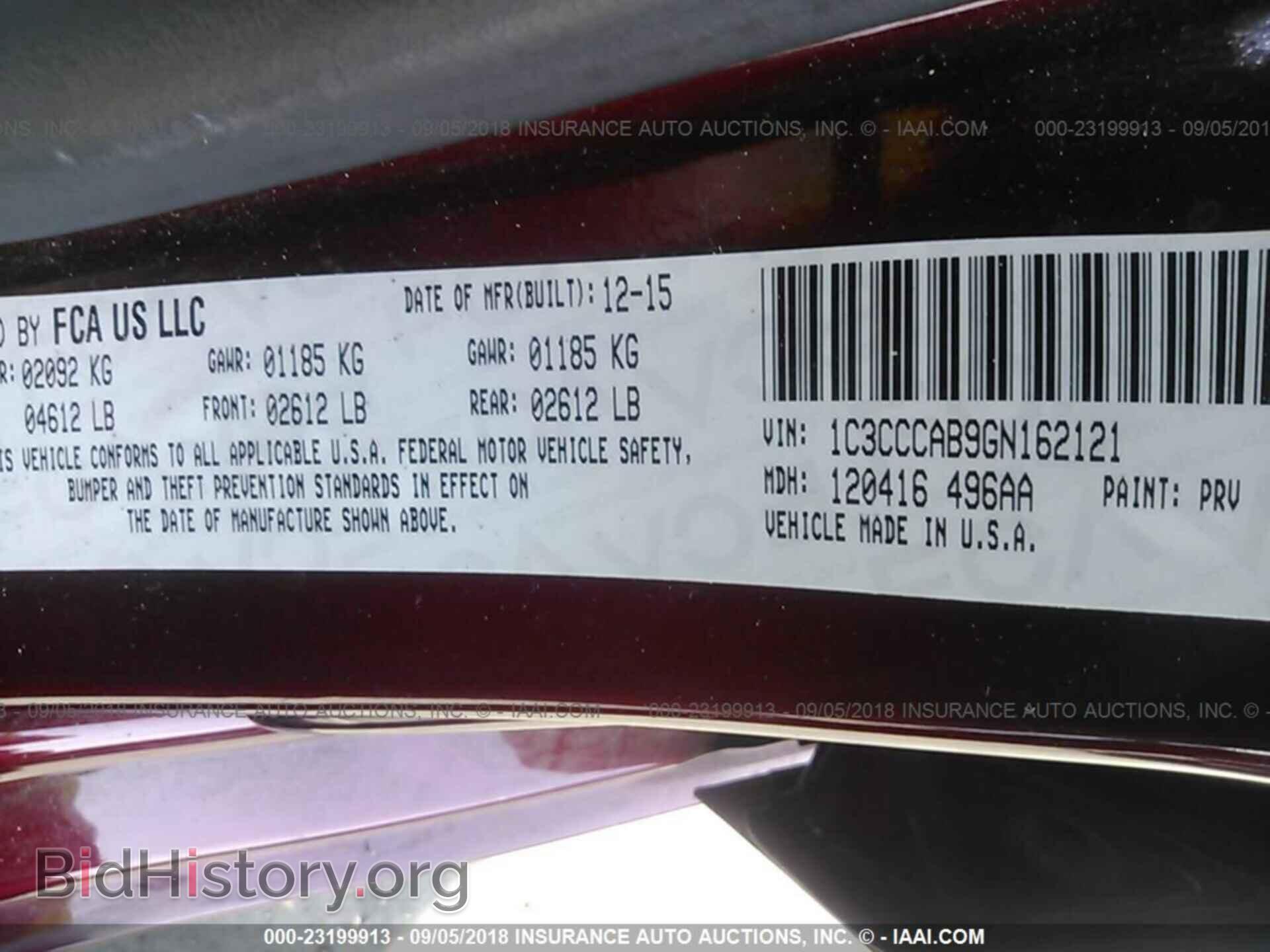 2016 Chrysler 200 - VIN: 1C3CCCAB9GN162121 - Photo 9