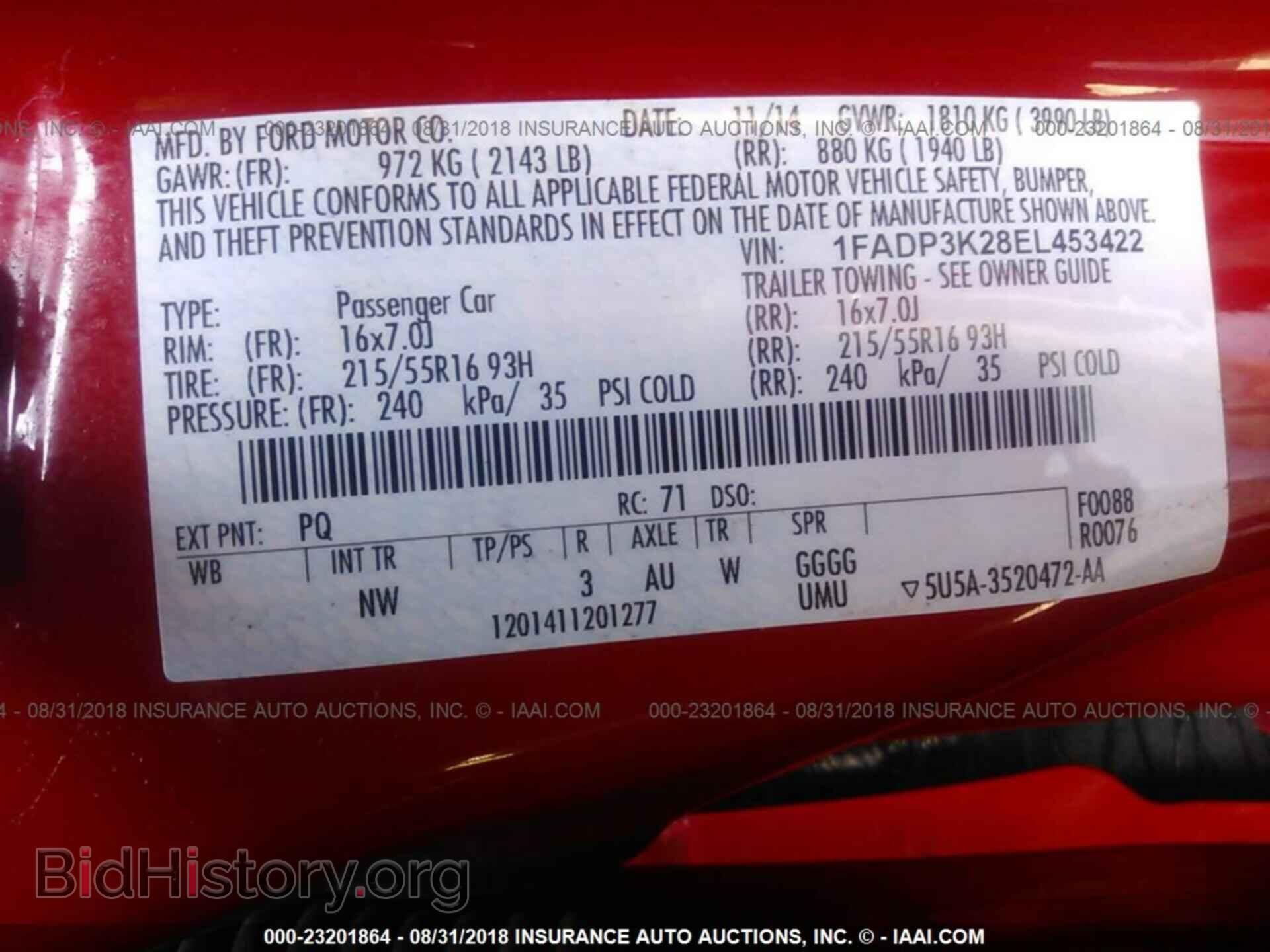2014 Ford Focus - VIN: 1FADP3K28EL453422 - Фото 9