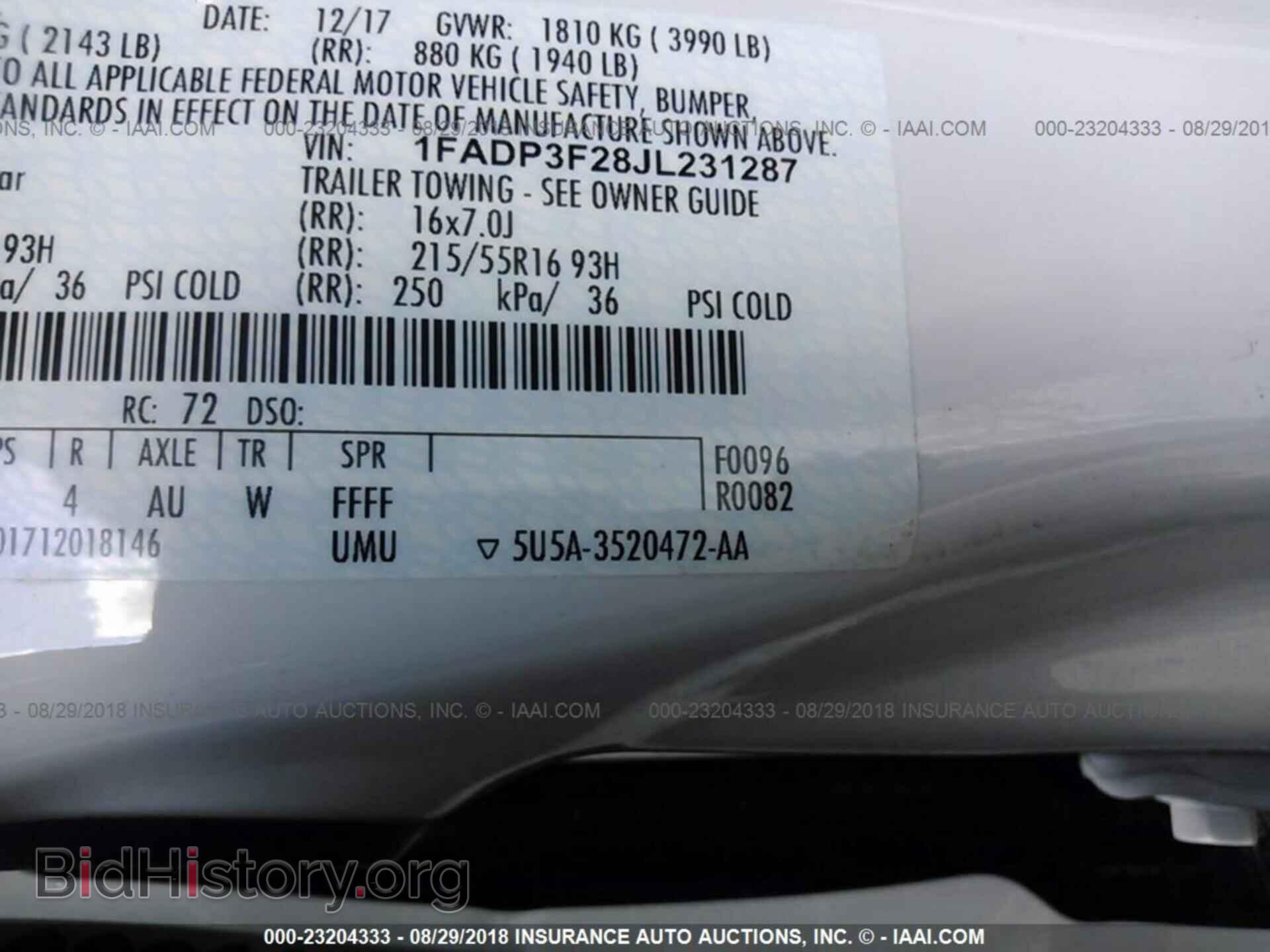 2018 Ford Focus - VIN: 1FADP3F28JL231287 - Фото 9