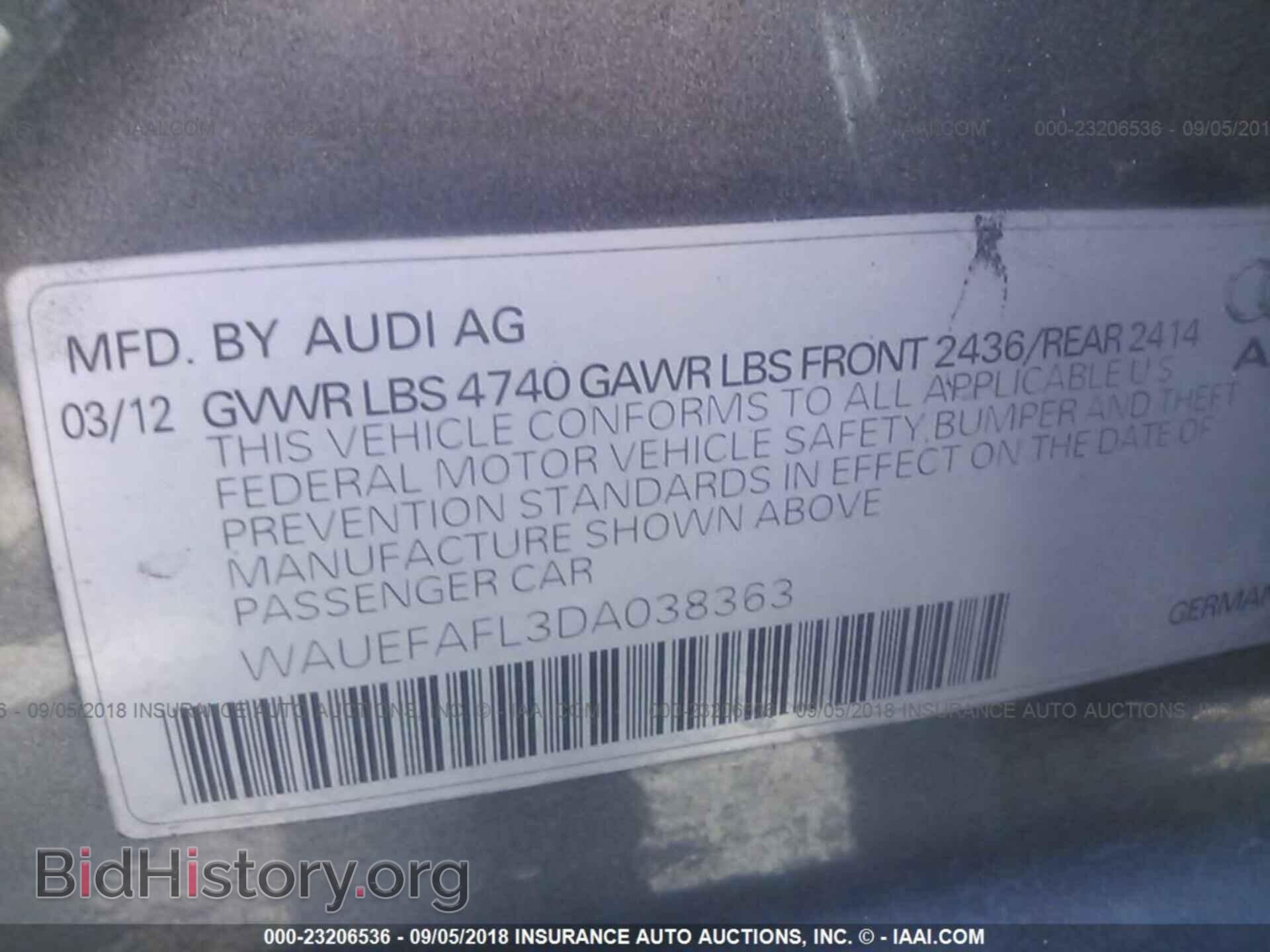 2013 Audi A4 - VIN: WAUEFAFL3DA038363 - Фото 9