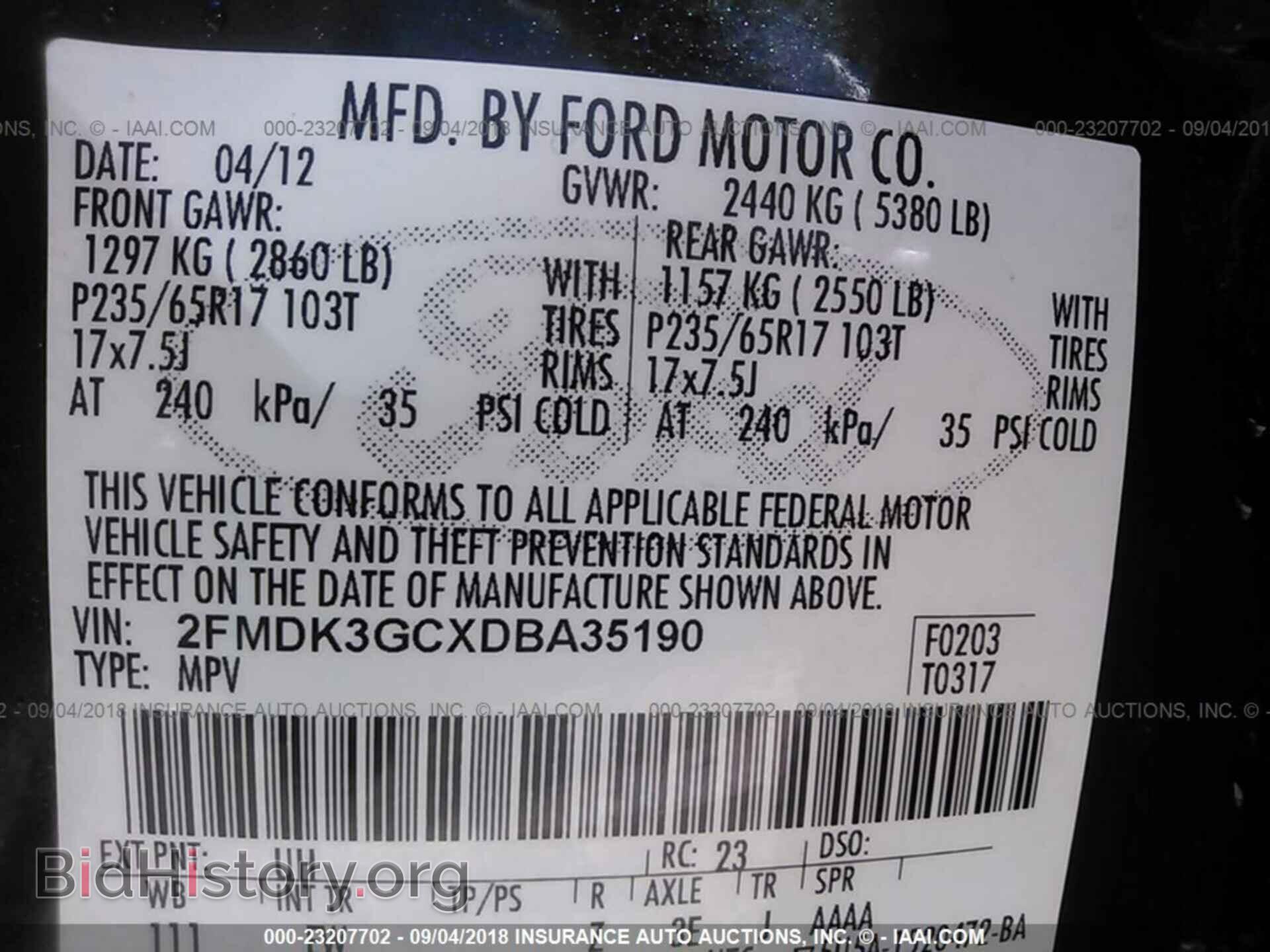 2013 Ford Edge - VIN: 2FMDK3GCXDBA35190 - Photo 9