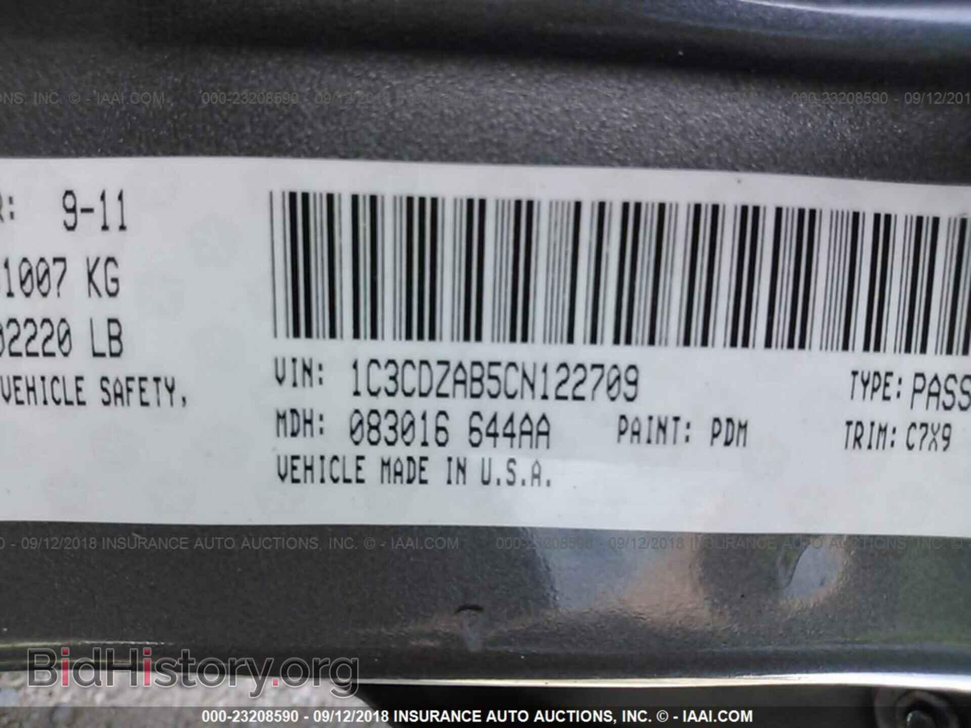 2012 Dodge Avenger - VIN: 1C3CDZAB5CN122709 - Photo 9