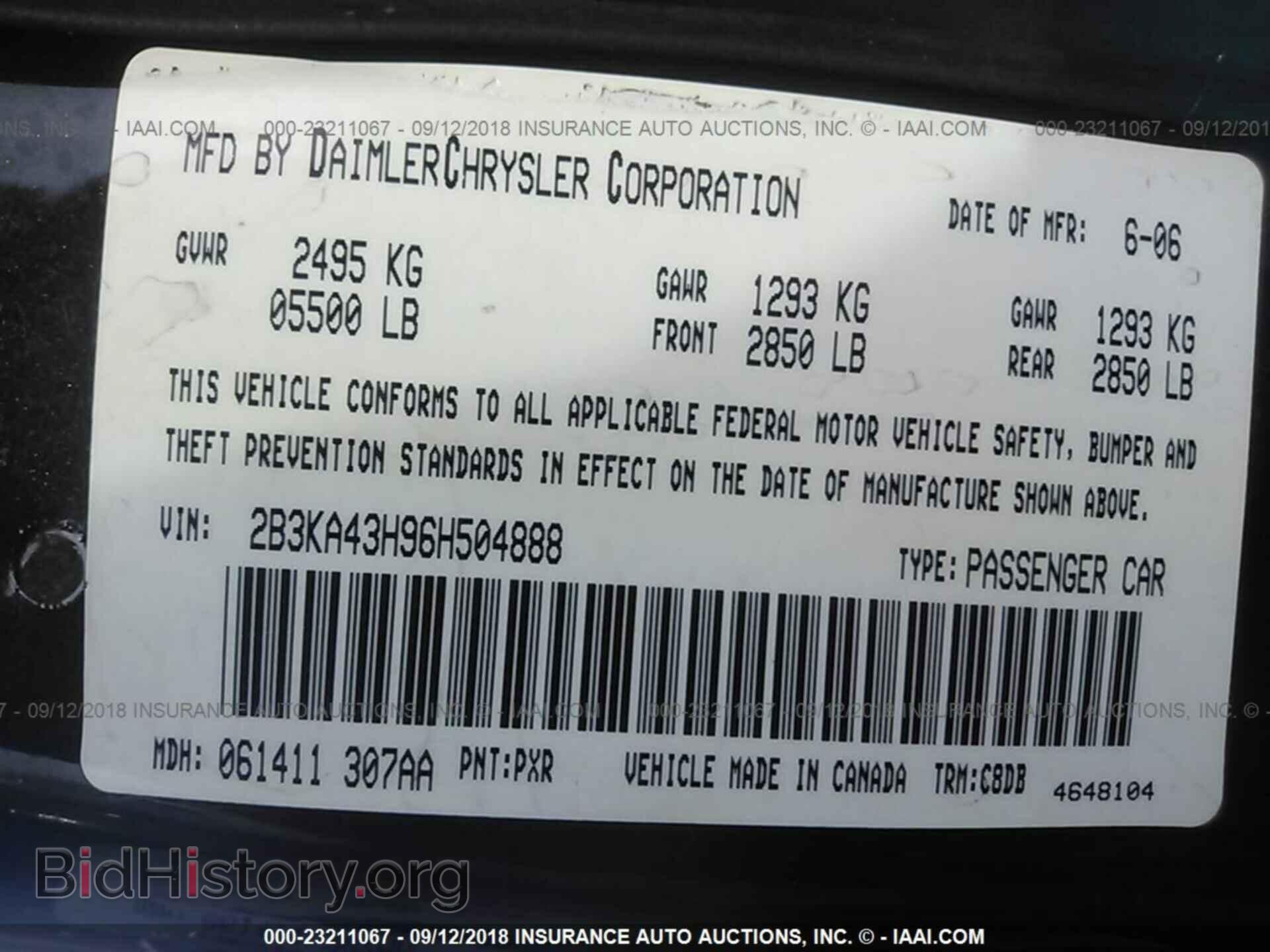 2006 DODGE CHARGER - VIN: 2B3KA43H96H504888 - Фото 9
