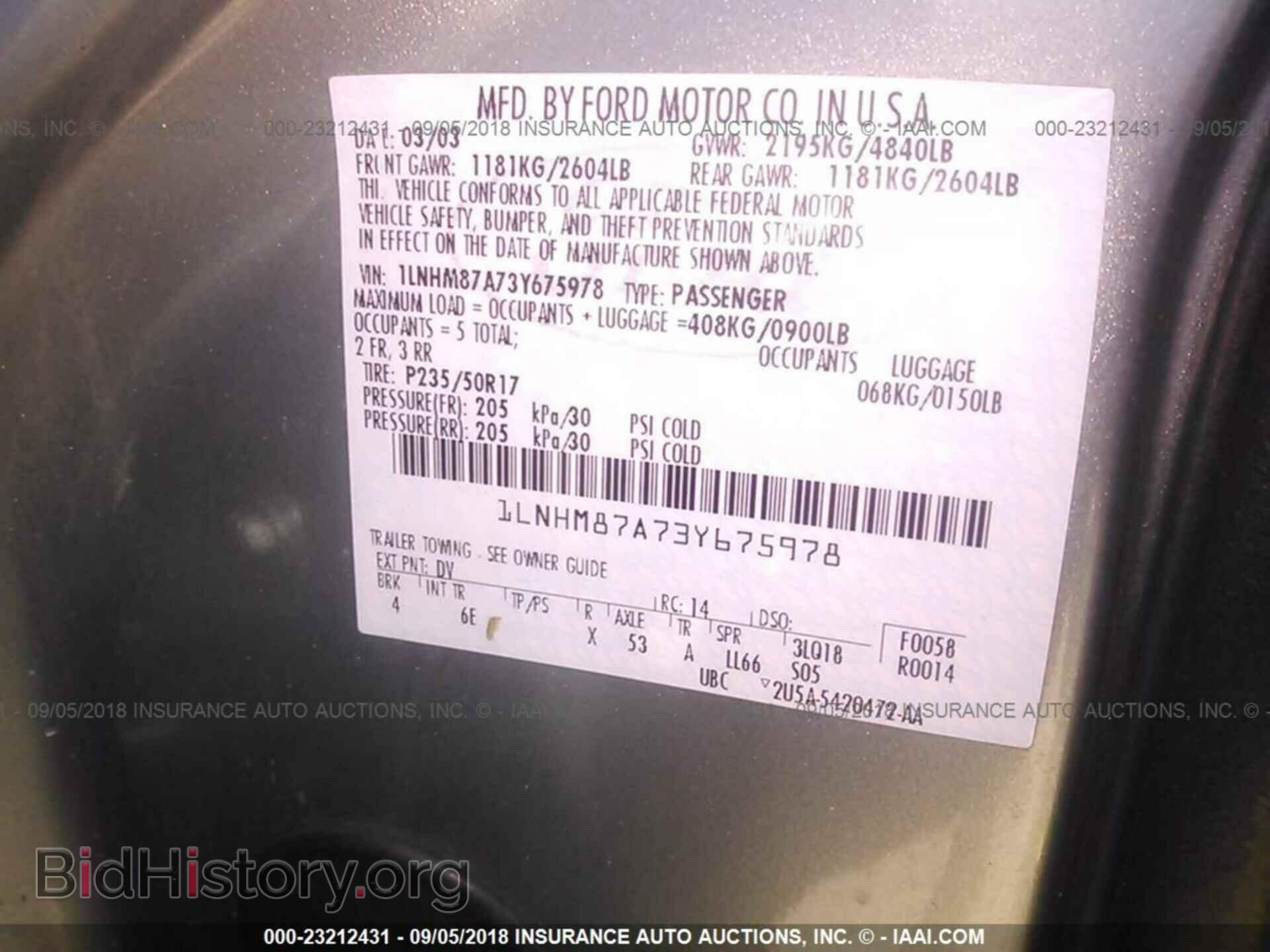 2003 LINCOLN LS - VIN: 1LNHM87A73Y675978 - Photo 9