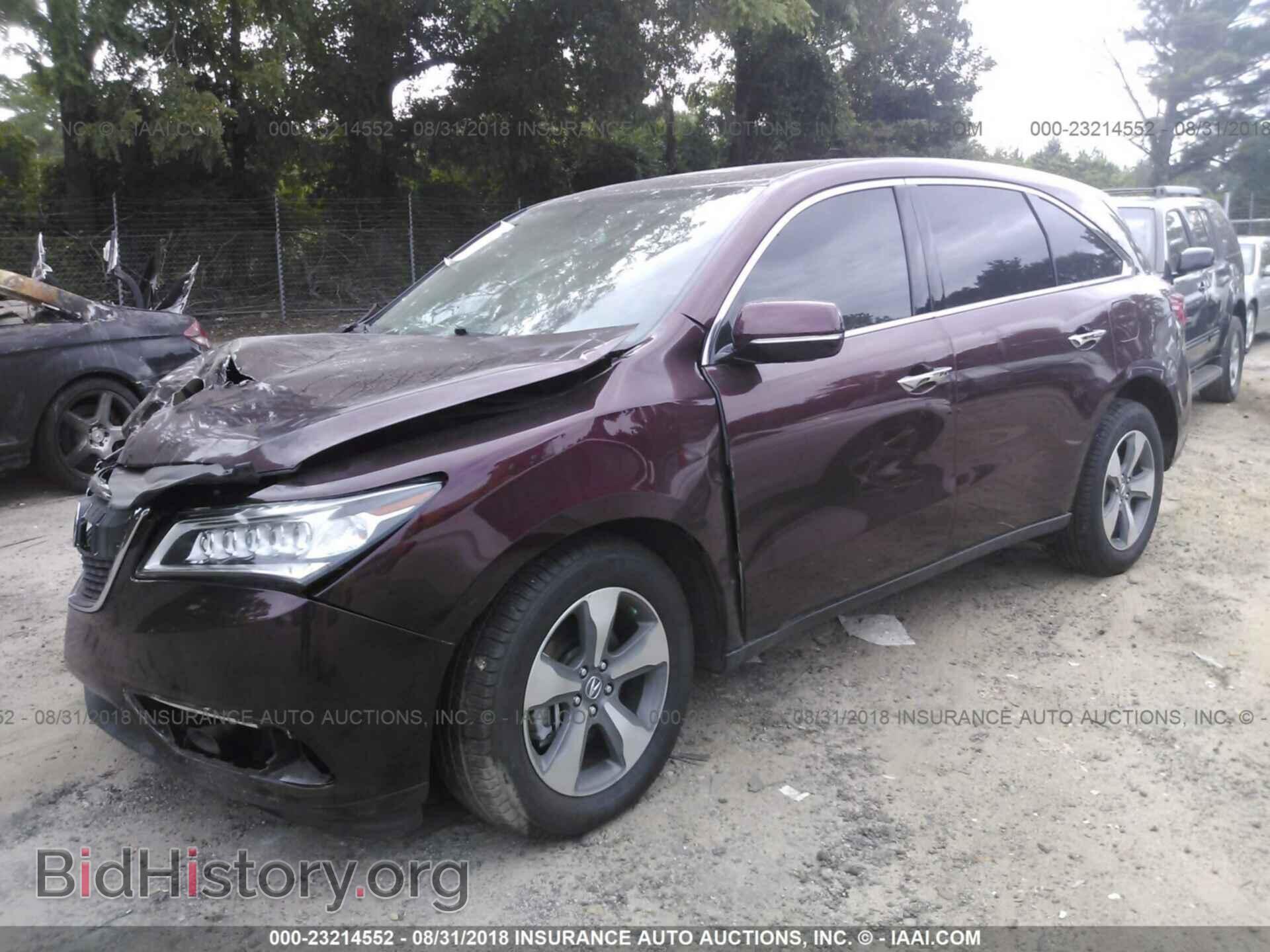 2016 Acura Mdx - VIN: 5FRYD4H29GB022397 - Фото 2