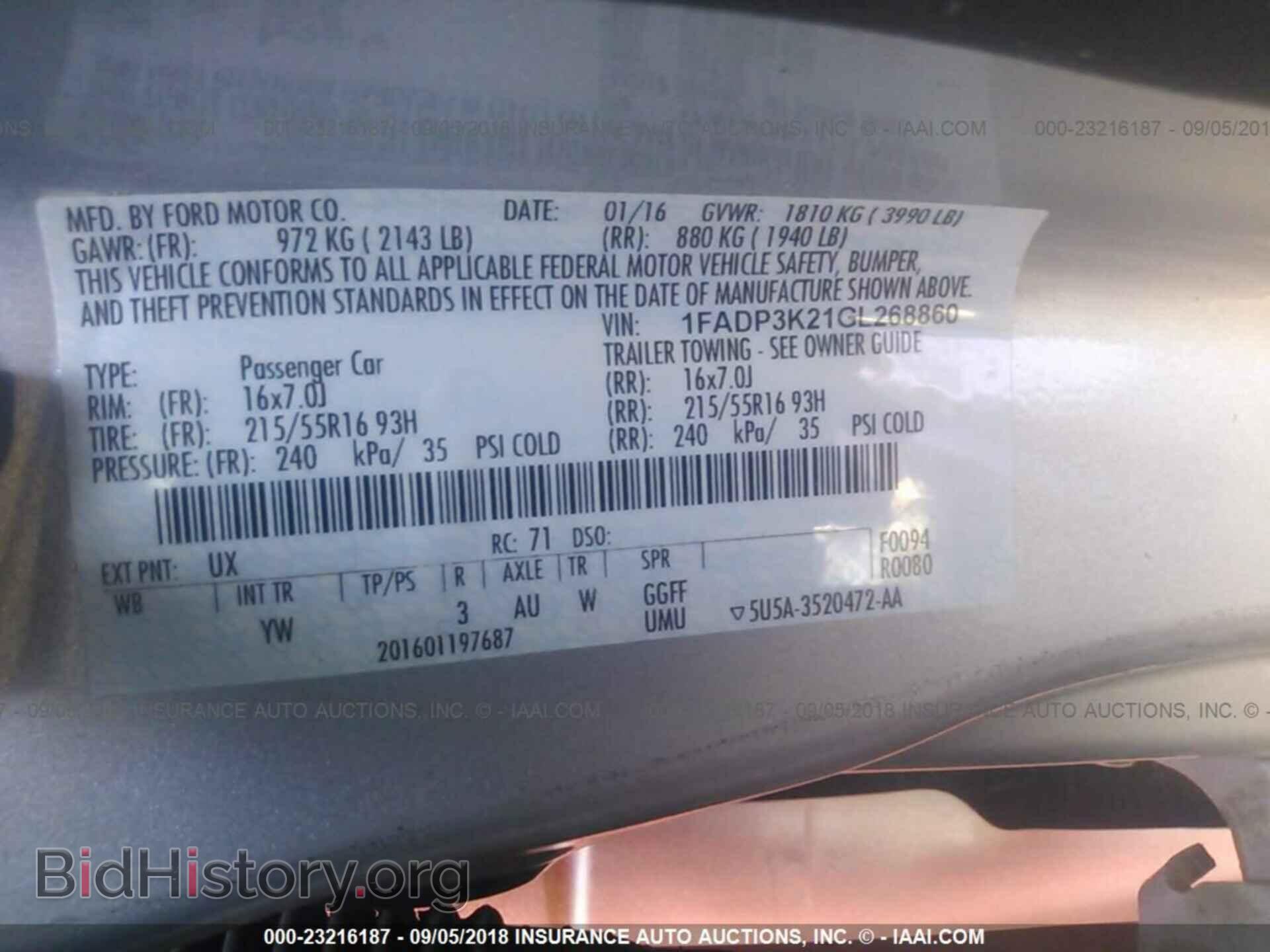 2016 Ford Focus - VIN: 1FADP3K21GL268860 - Фото 9