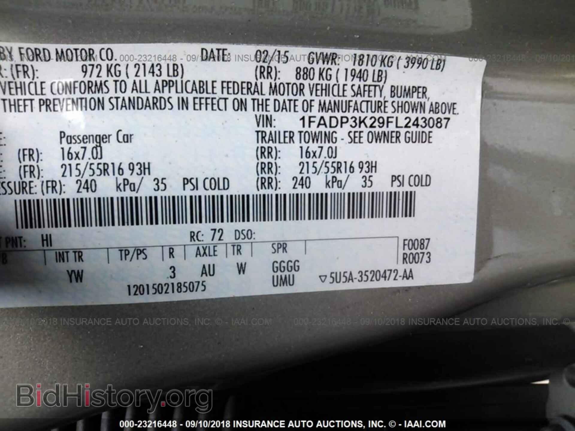 2015 Ford Focus - VIN: 1FADP3K29FL243087 - Photo 9