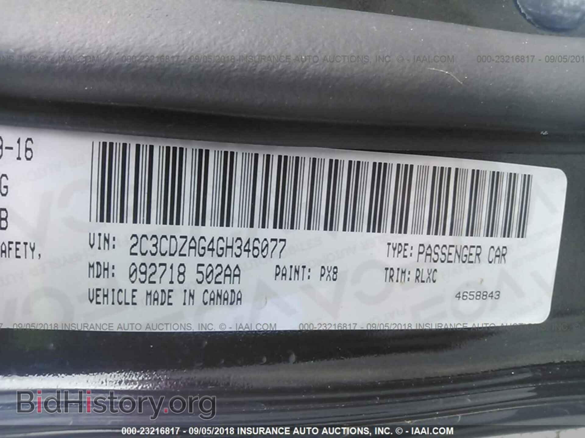 2016 Dodge Challenger - VIN: 2C3CDZAG4GH346077 - Photo 9