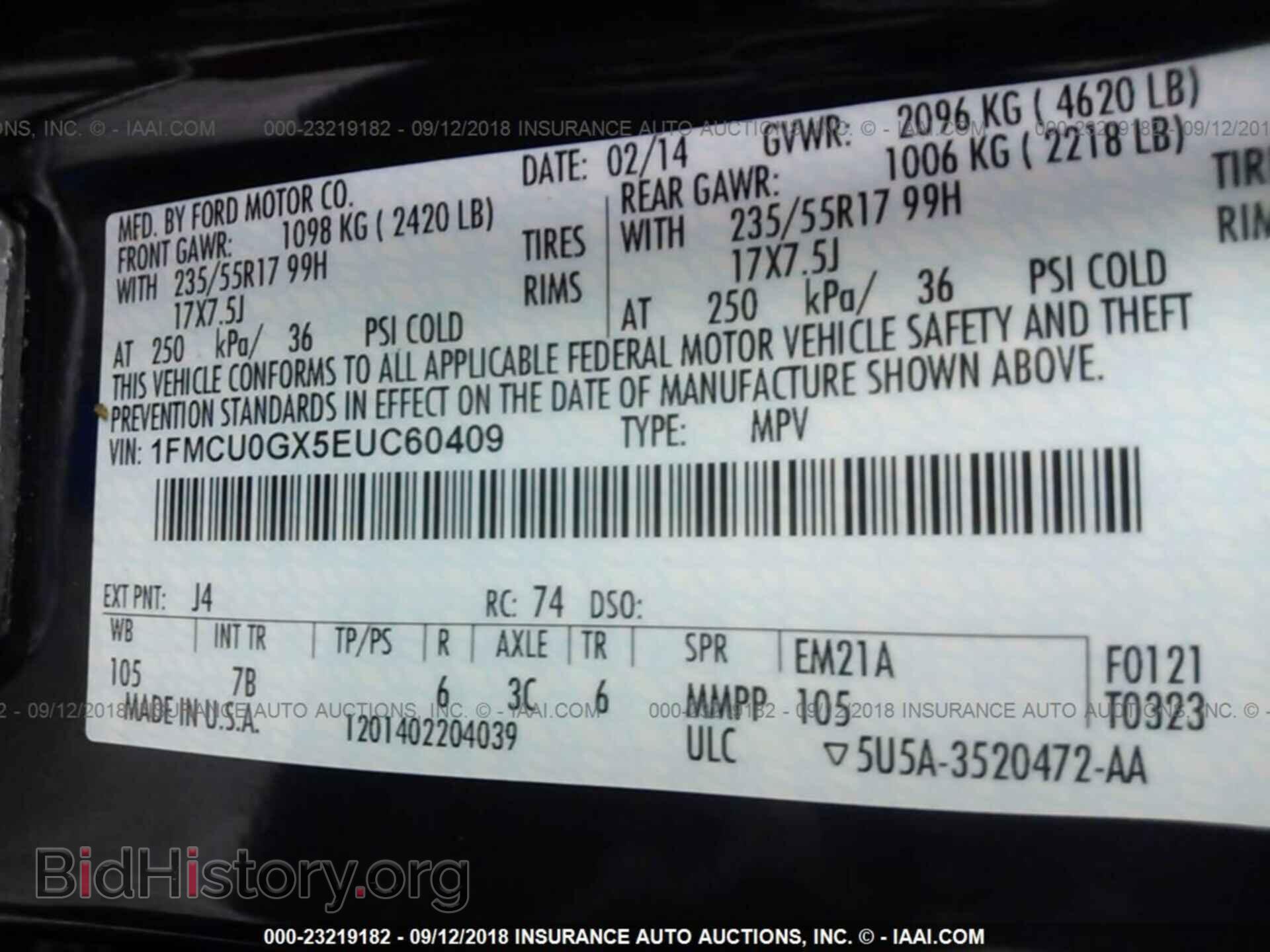 2014 Ford Escape - VIN: 1FMCU0GX5EUC60409 - Photo 9