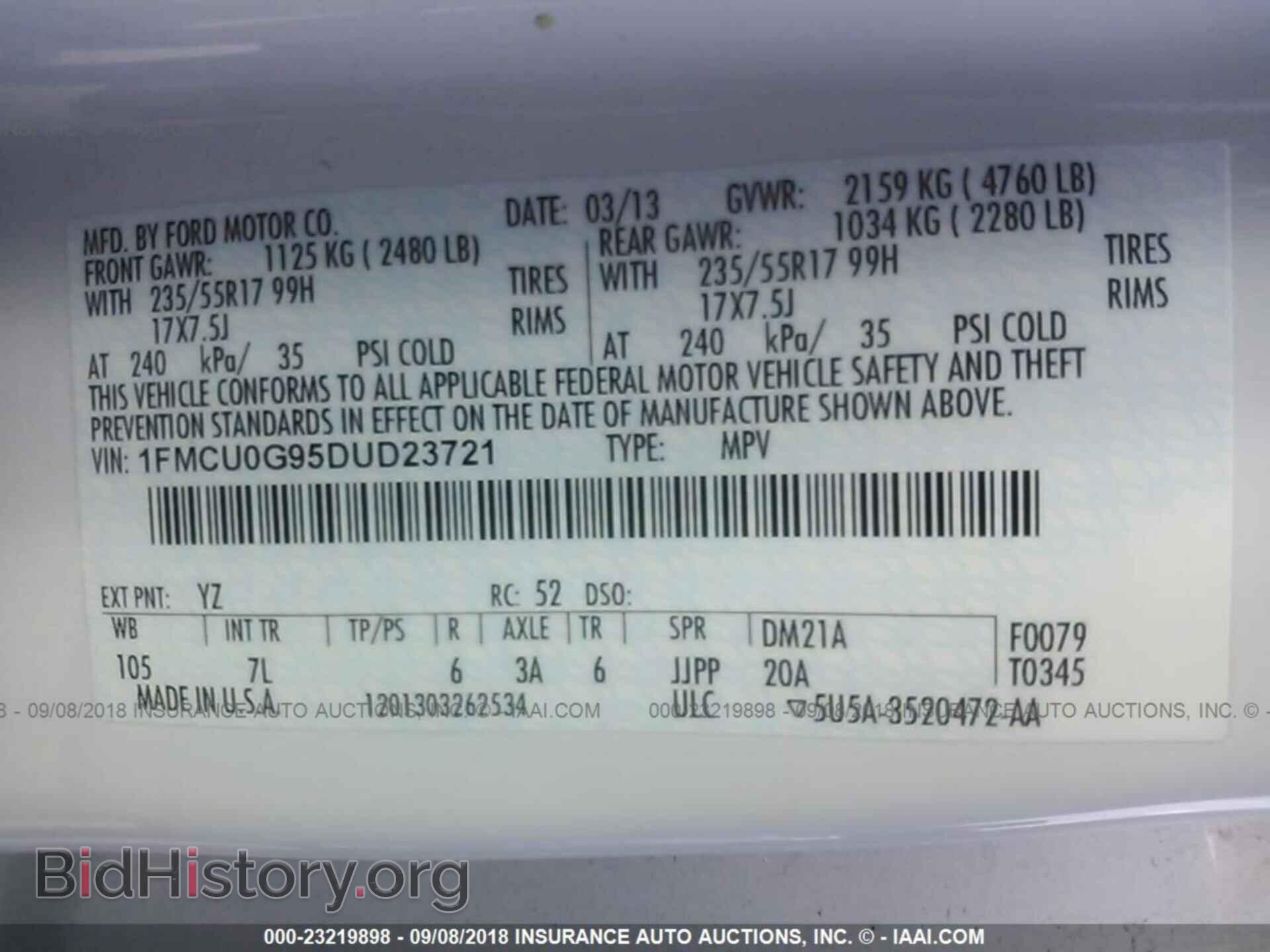 2013 Ford Escape - VIN: 1FMCU0G95DUD23721 - Photo 9