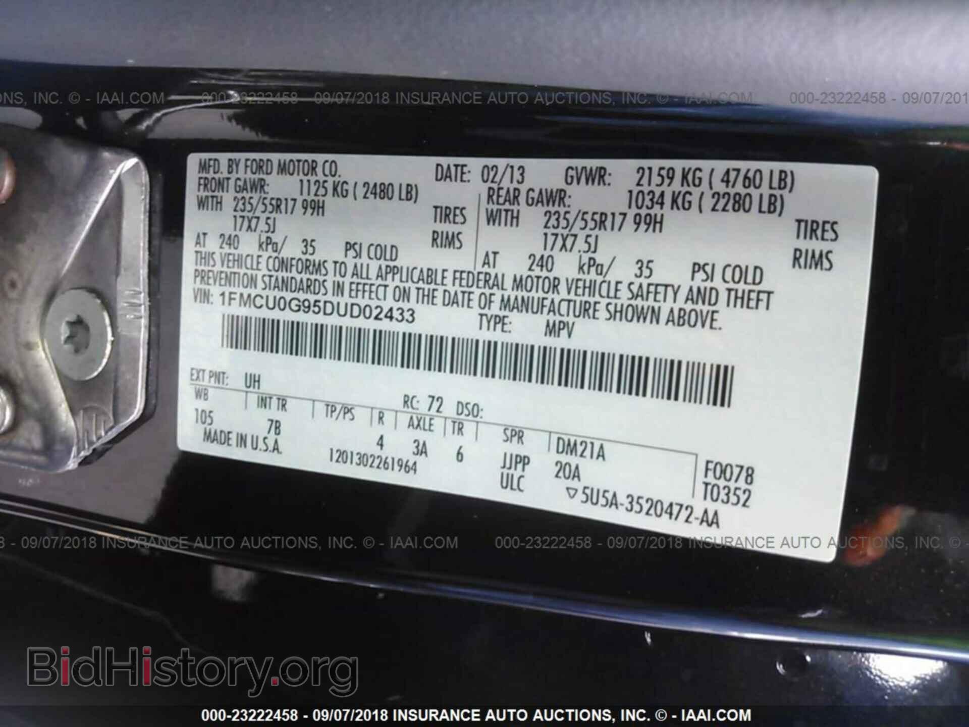 2013 Ford Escape - VIN: 1FMCU0G95DUD02433 - Photo 9