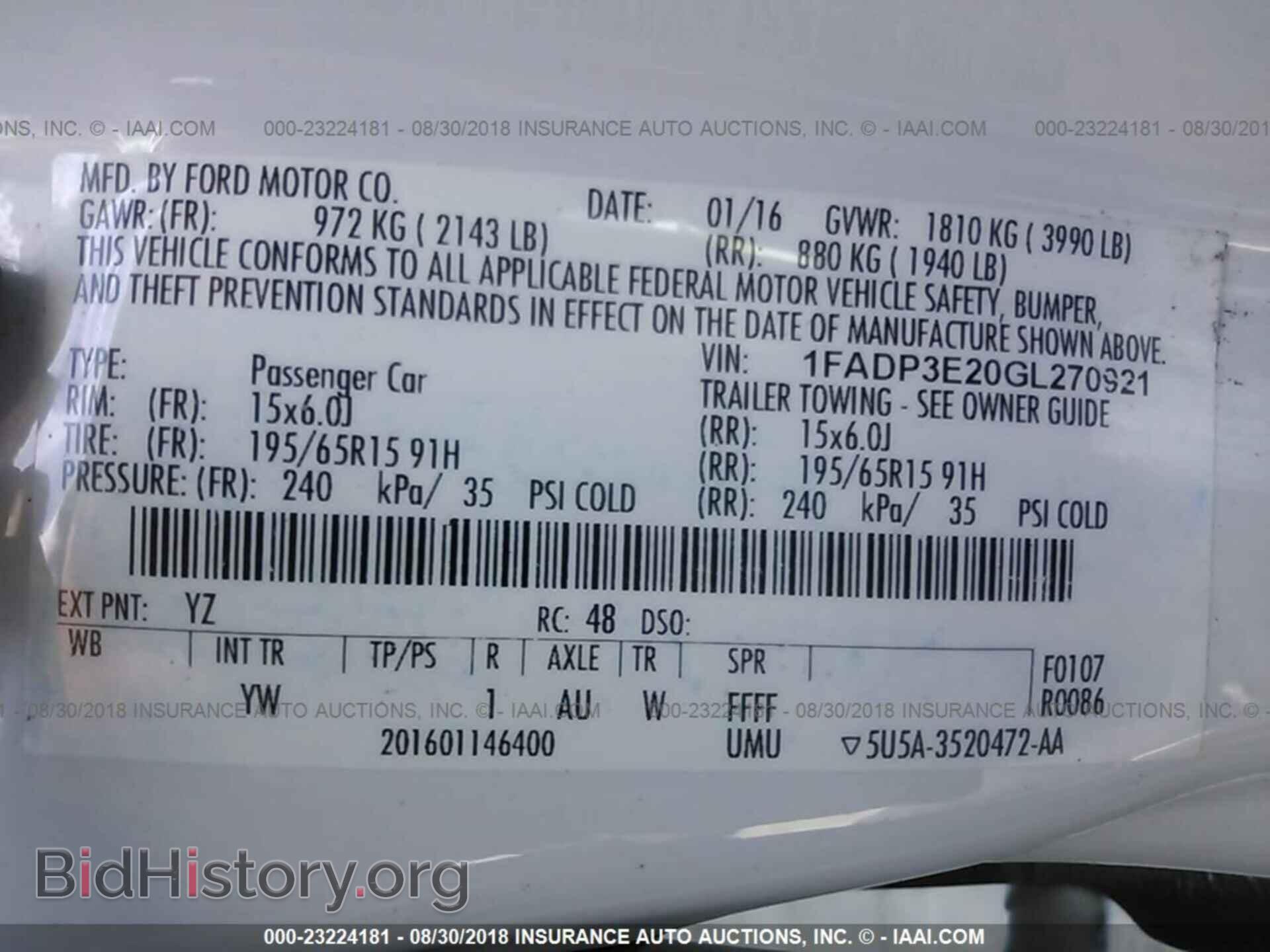2016 Ford Focus - VIN: 1FADP3E20GL270921 - Фото 9