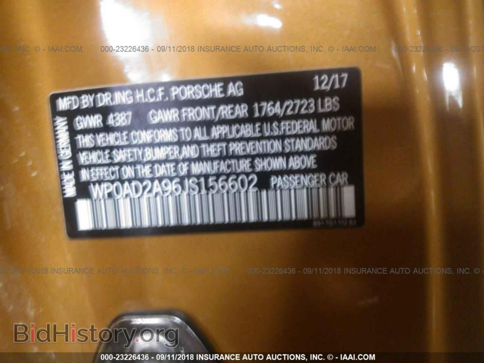 2018 Porsche 911 - VIN: WP0AD2A96JS156602 - Фото 9