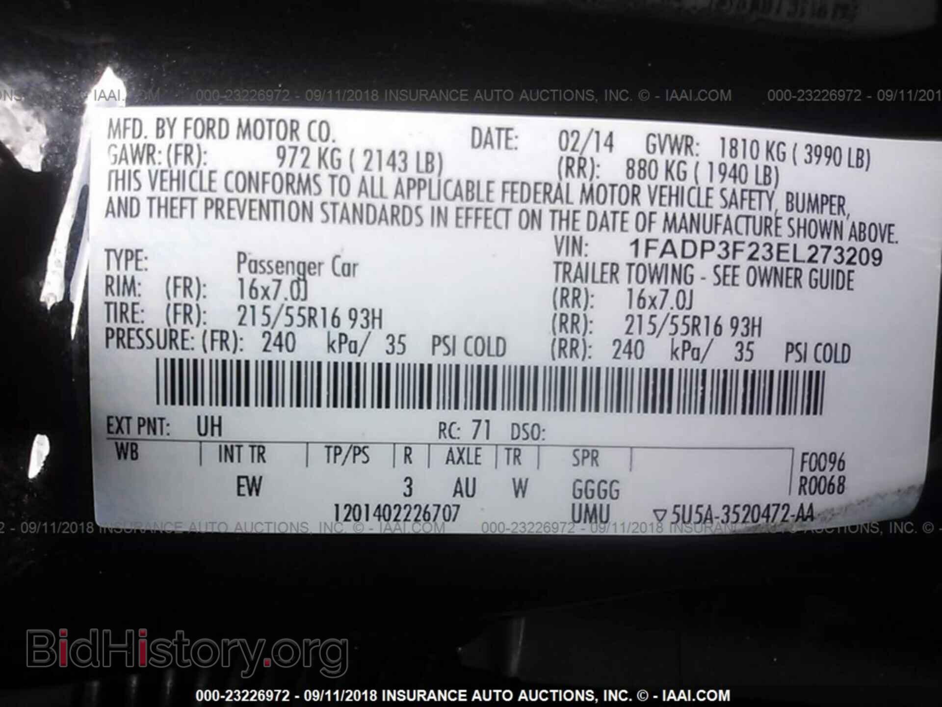 2014 Ford Focus - VIN: 1FADP3F23EL273209 - Фото 9