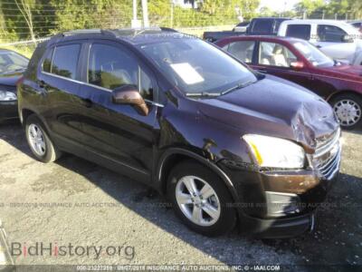 2015 Chevrolet TRAX, бордовый — VIN KL7CJLSB0FB198583, IAAI