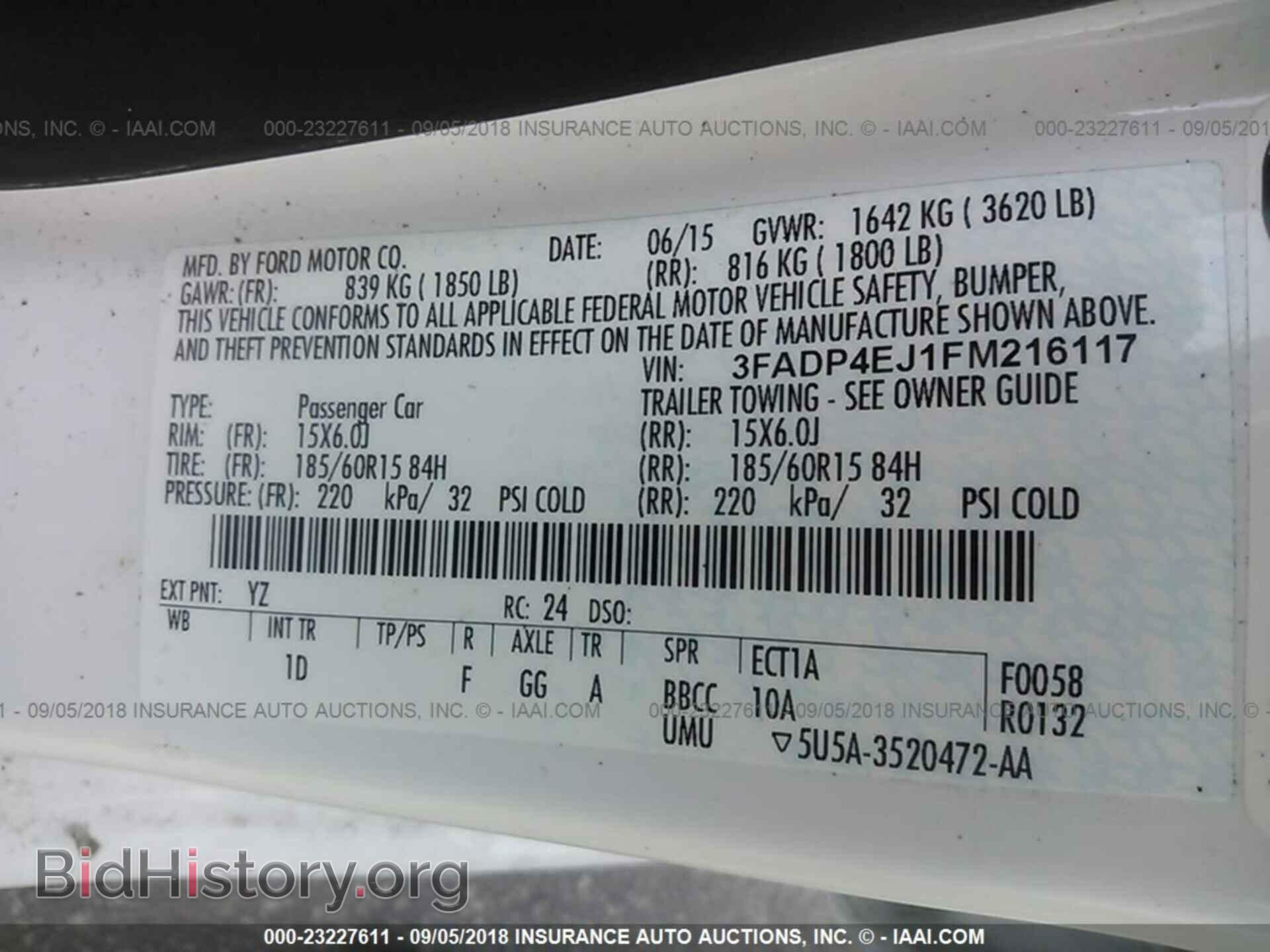 2015 Ford Fiesta - VIN: 3FADP4EJ1FM216117 - Фото 9