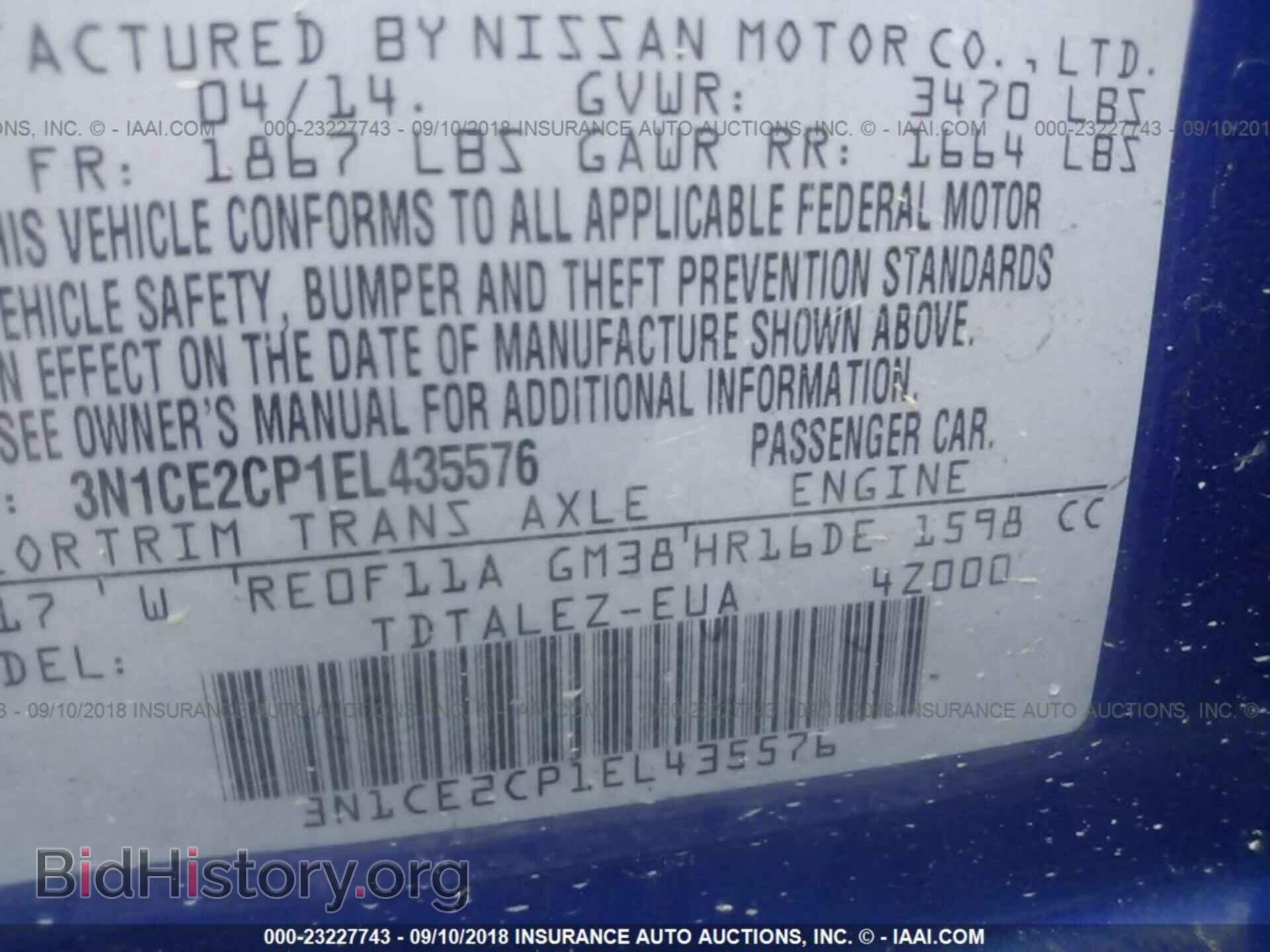 2014 Nissan Versa note - VIN: 3N1CE2CP1EL435576 - Photo 9