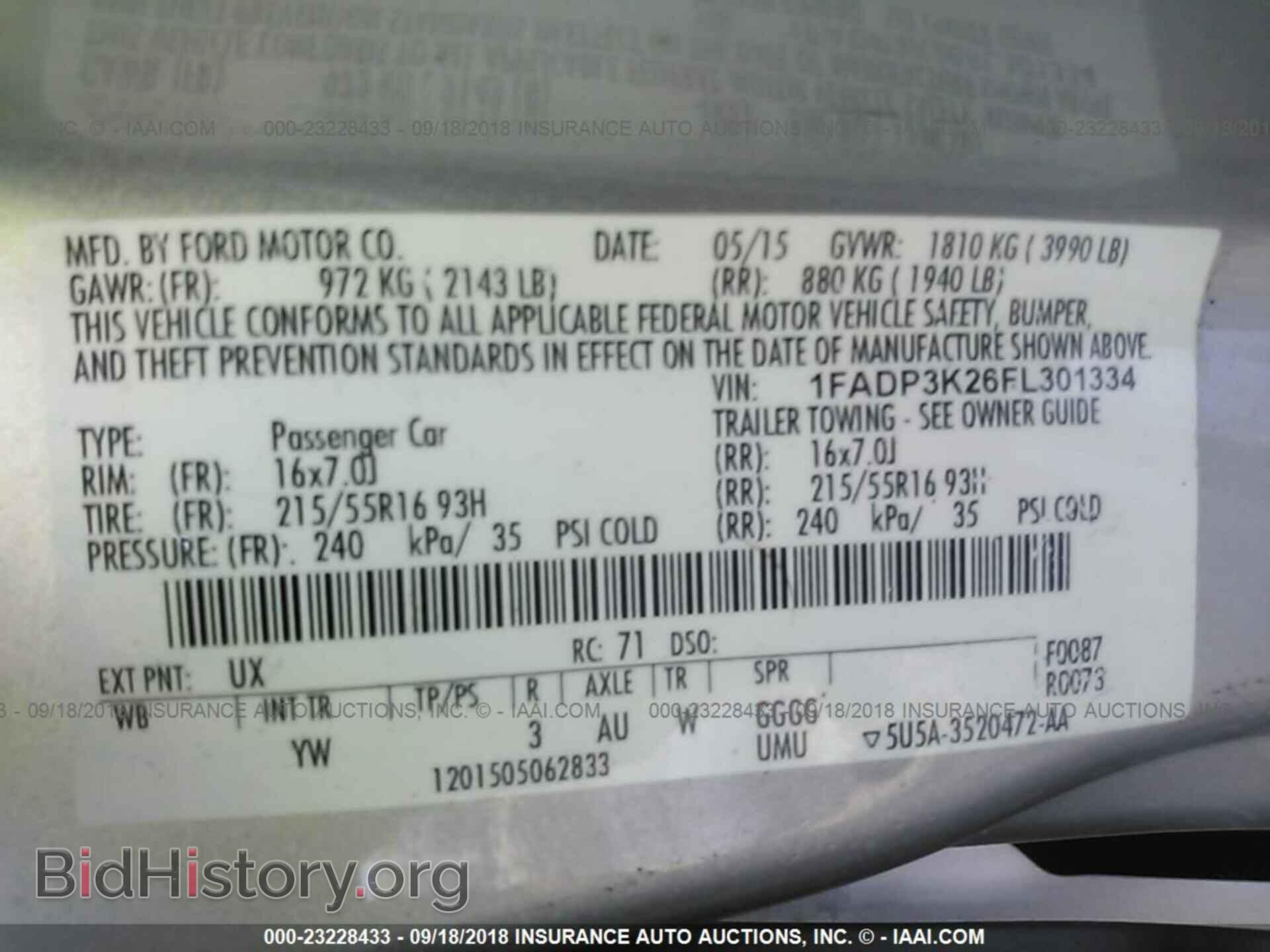 2015 FORD FOCUS - VIN: 1FADP3K26FL301334 - Photo 9