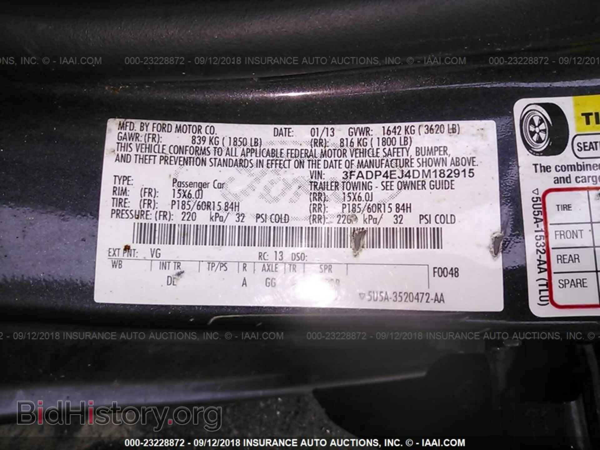 2013 Ford Fiesta - VIN: 3FADP4EJ4DM182915 - Фото 9