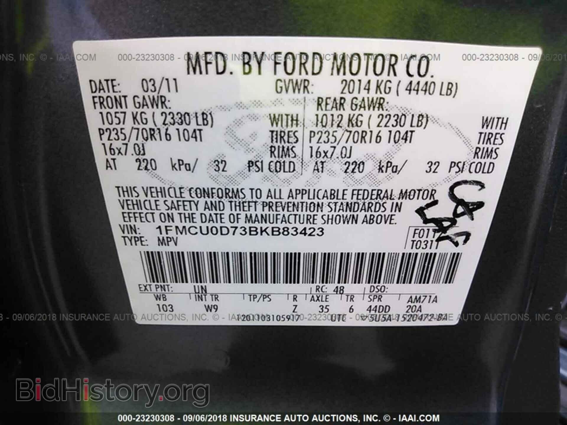 2011 Ford Escape - VIN: 1FMCU0D73BKB83423 - Photo 9