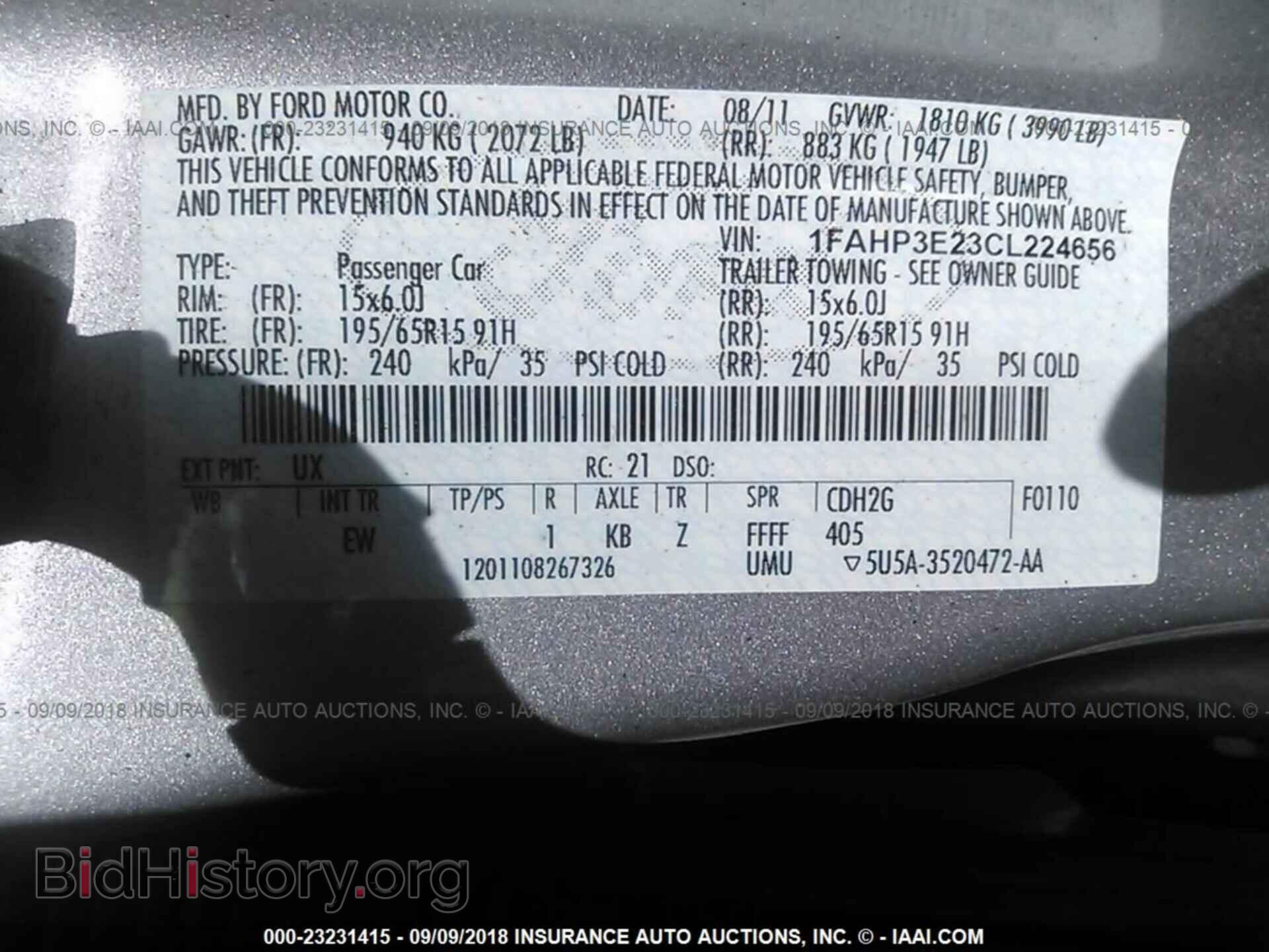 2012 Ford Focus - VIN: 1FAHP3E23CL224656 - Фото 9