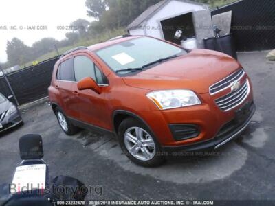 2015 Chevrolet TRAX, orange — VIN KL7CJLSBXFB127827, IAAI