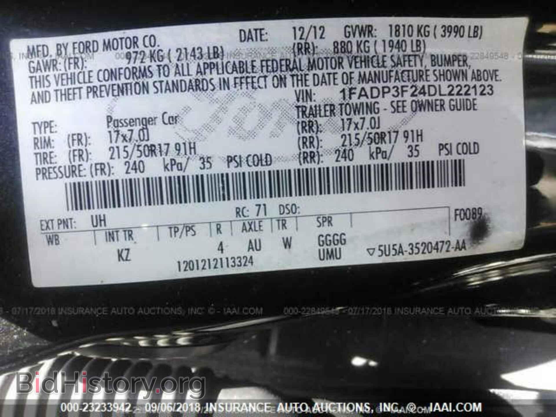 2013 FORD FOCUS - VIN: 1FADP3F24DL222123 - Photo 9