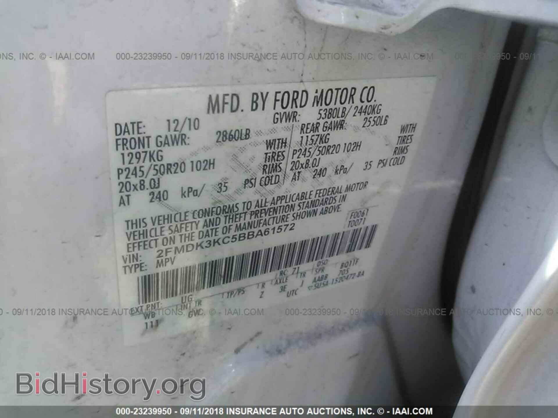 2011 Ford Edge - VIN: 2FMDK3KC5BBA61572 - Photo 9