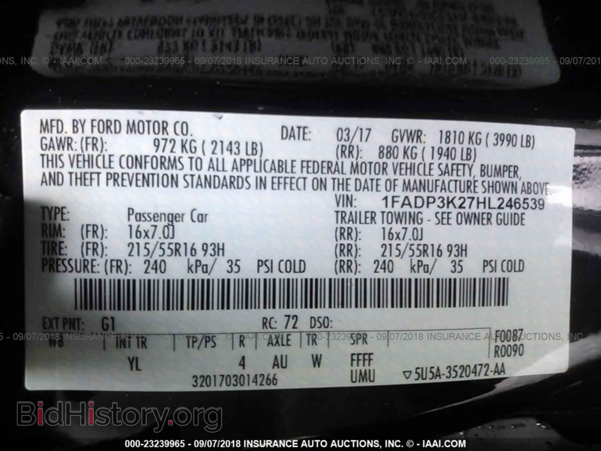 2017 FORD FOCUS - VIN: 1FADP3K27HL246539 - Photo 9