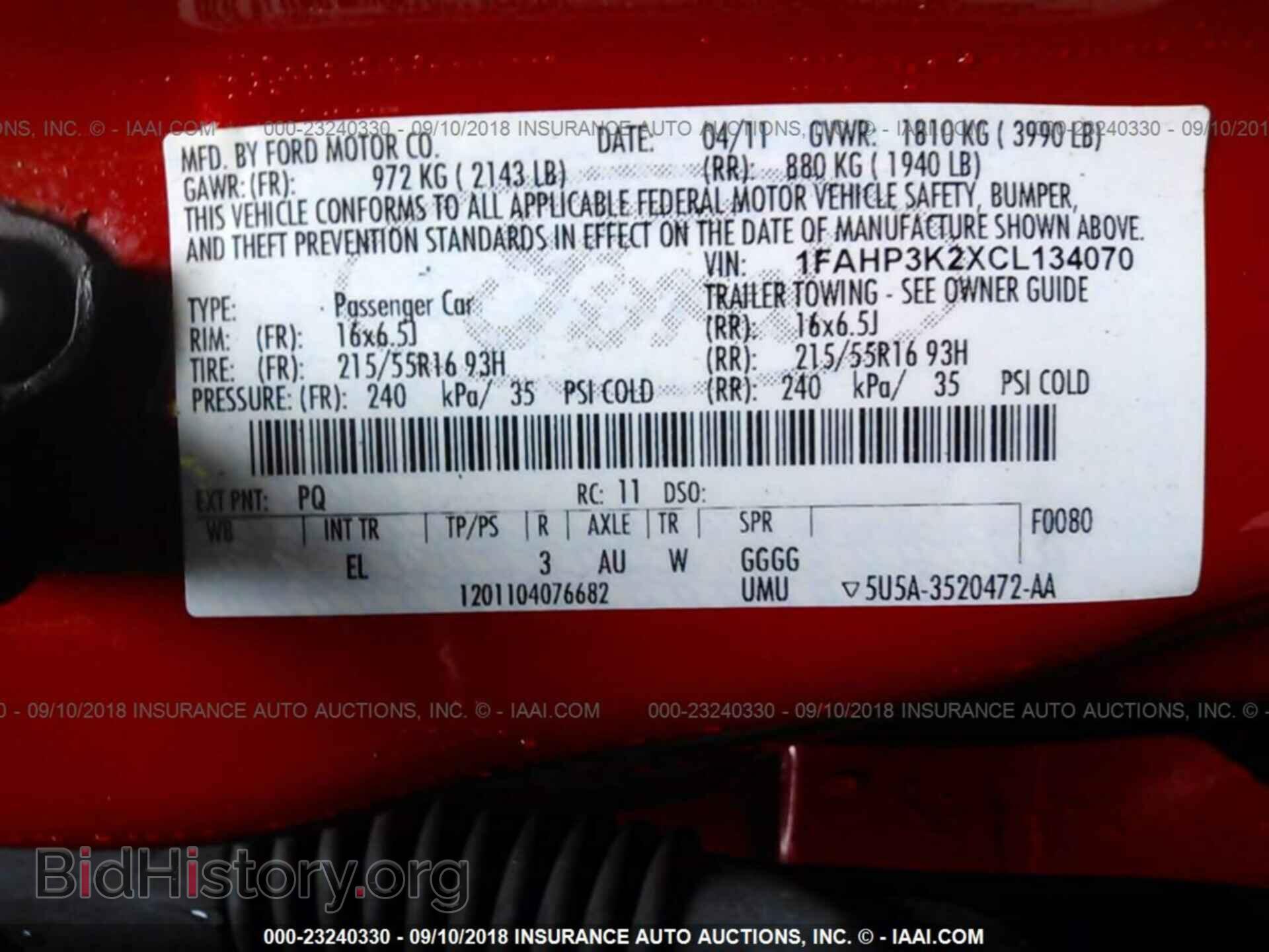 2012 Ford Focus - VIN: 1FAHP3K2XCL134070 - Photo 9