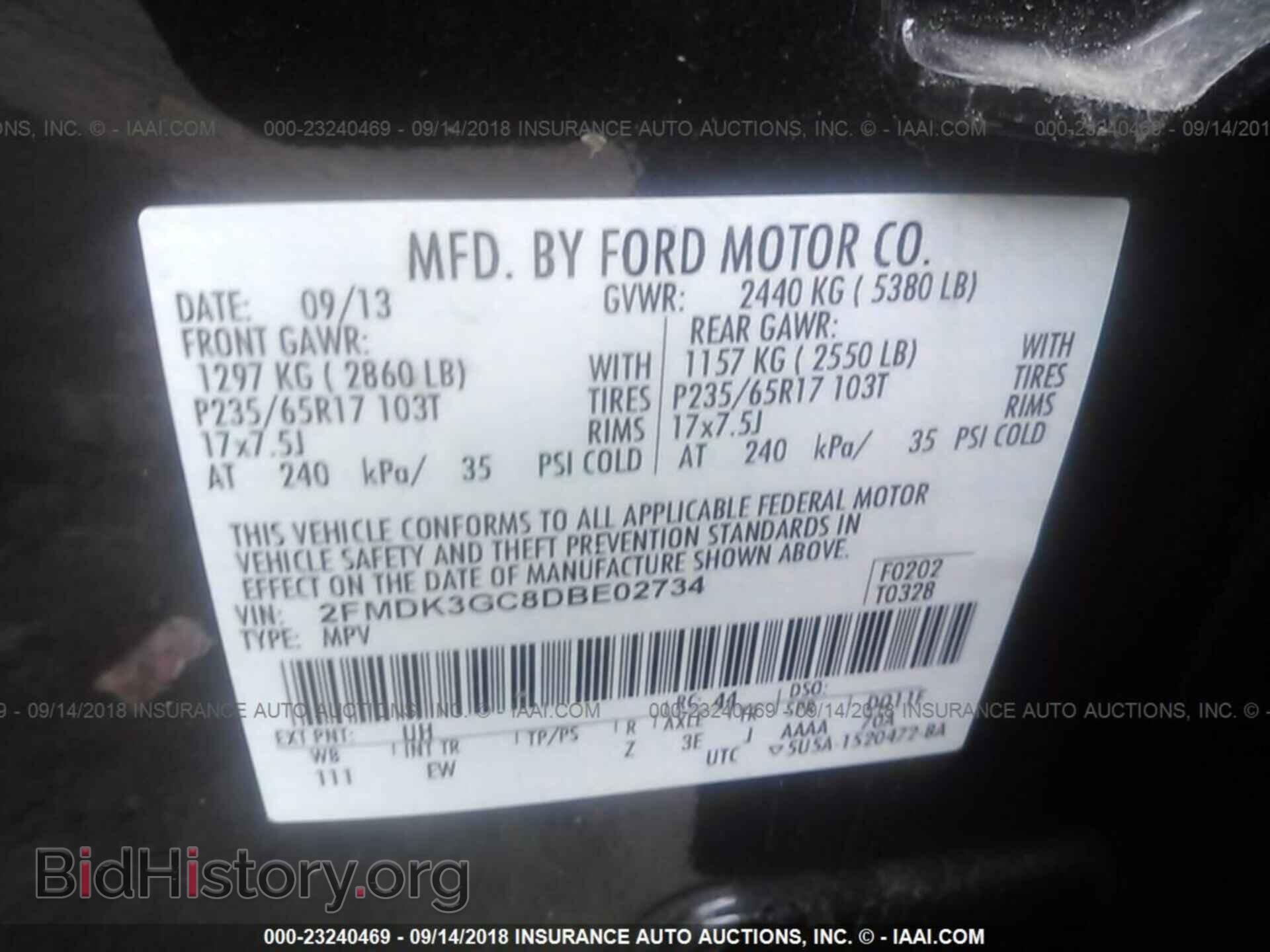 2013 Ford Edge - VIN: 2FMDK3GC8DBE02734 - Photo 9