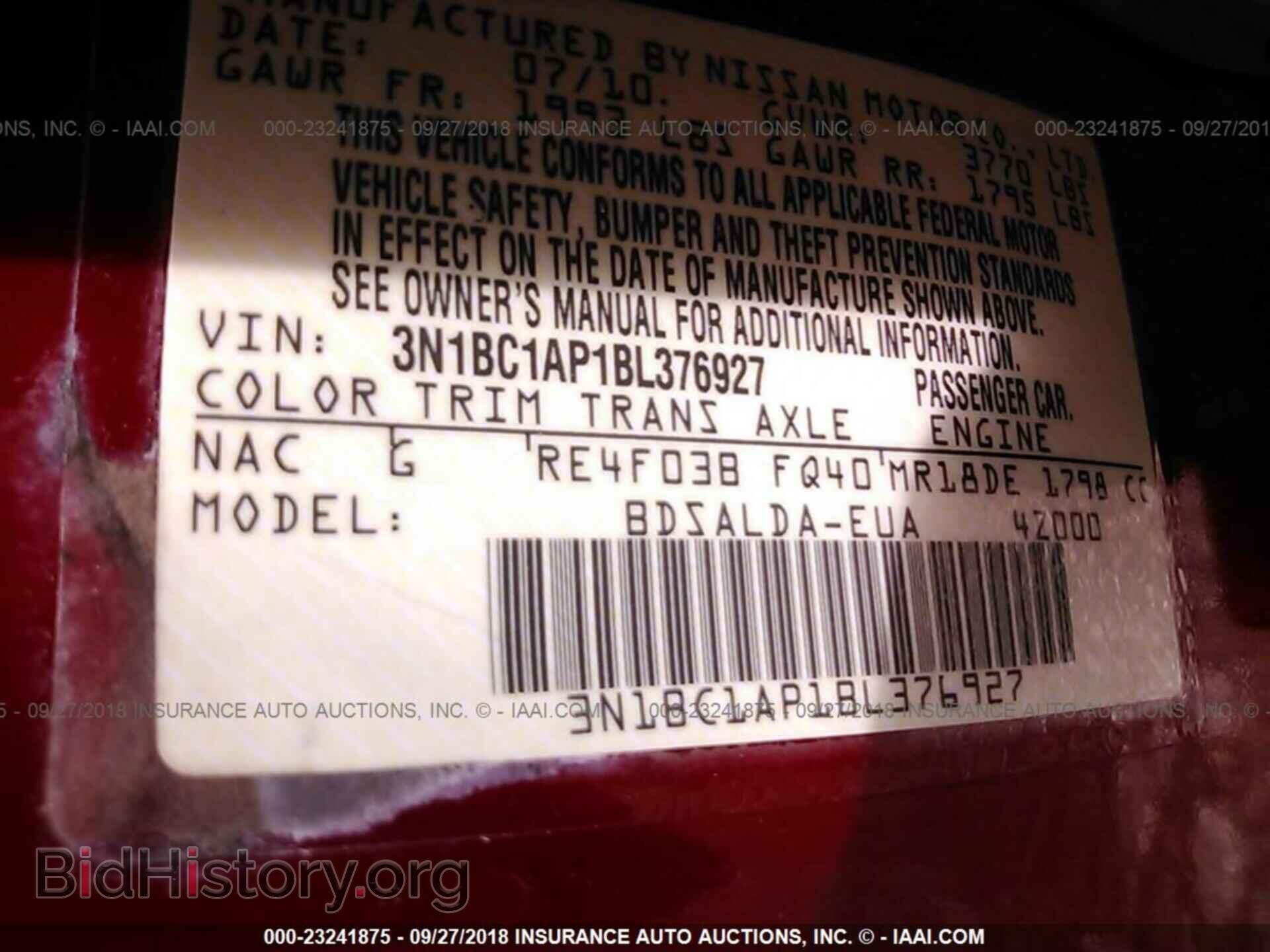2011 Nissan Versa - VIN: 3N1BC1AP1BL376927 - Photo 9