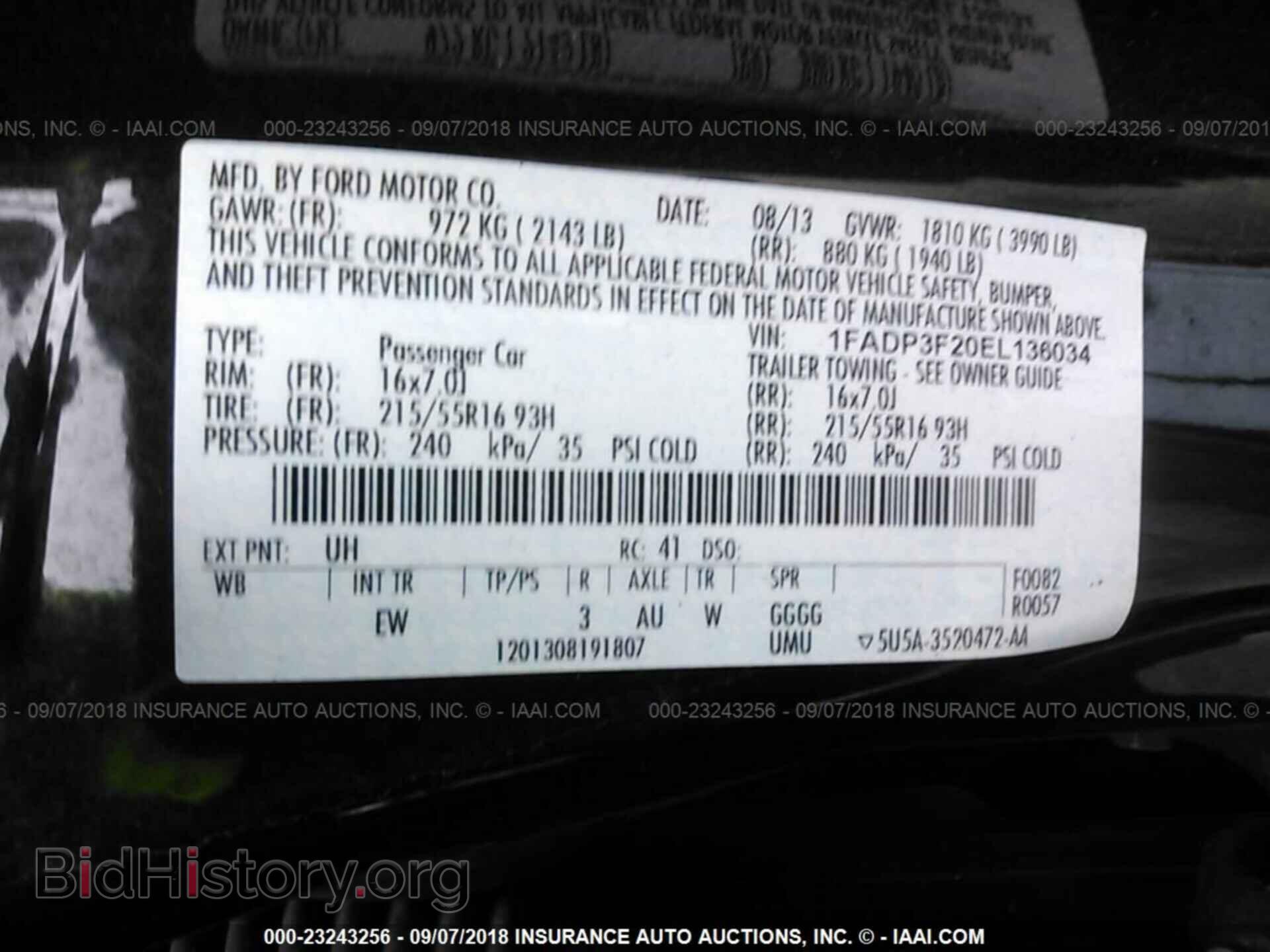 2014 FORD FOCUS - VIN: 1FADP3F20EL136034 - Photo 9