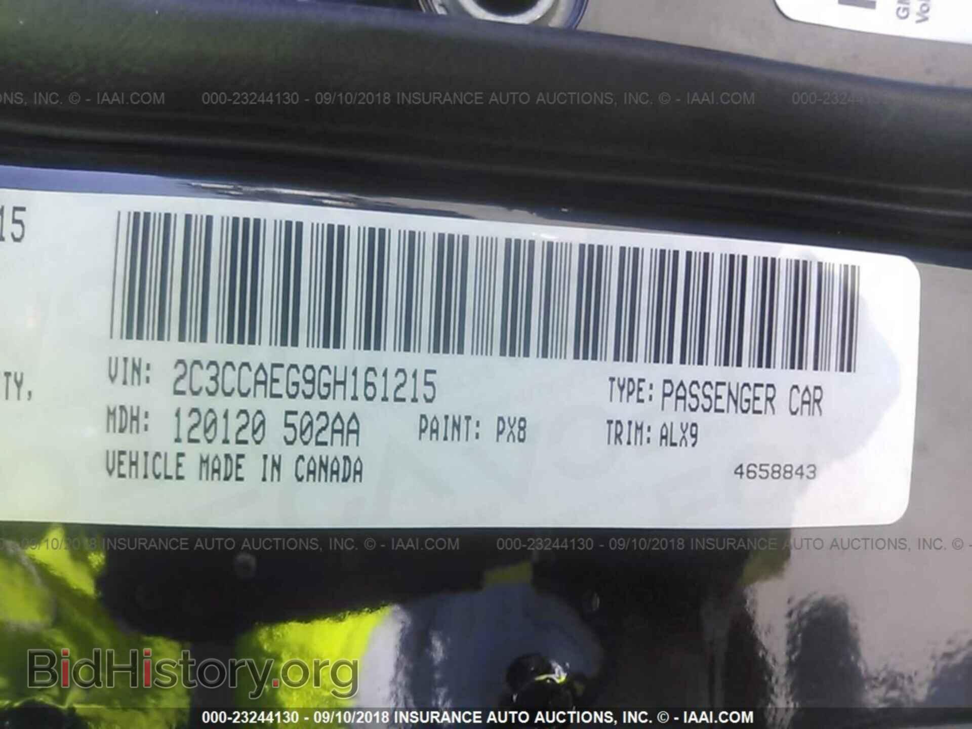 2016 Chrysler 300c - VIN: 2C3CCAEG9GH161215 - Фото 9