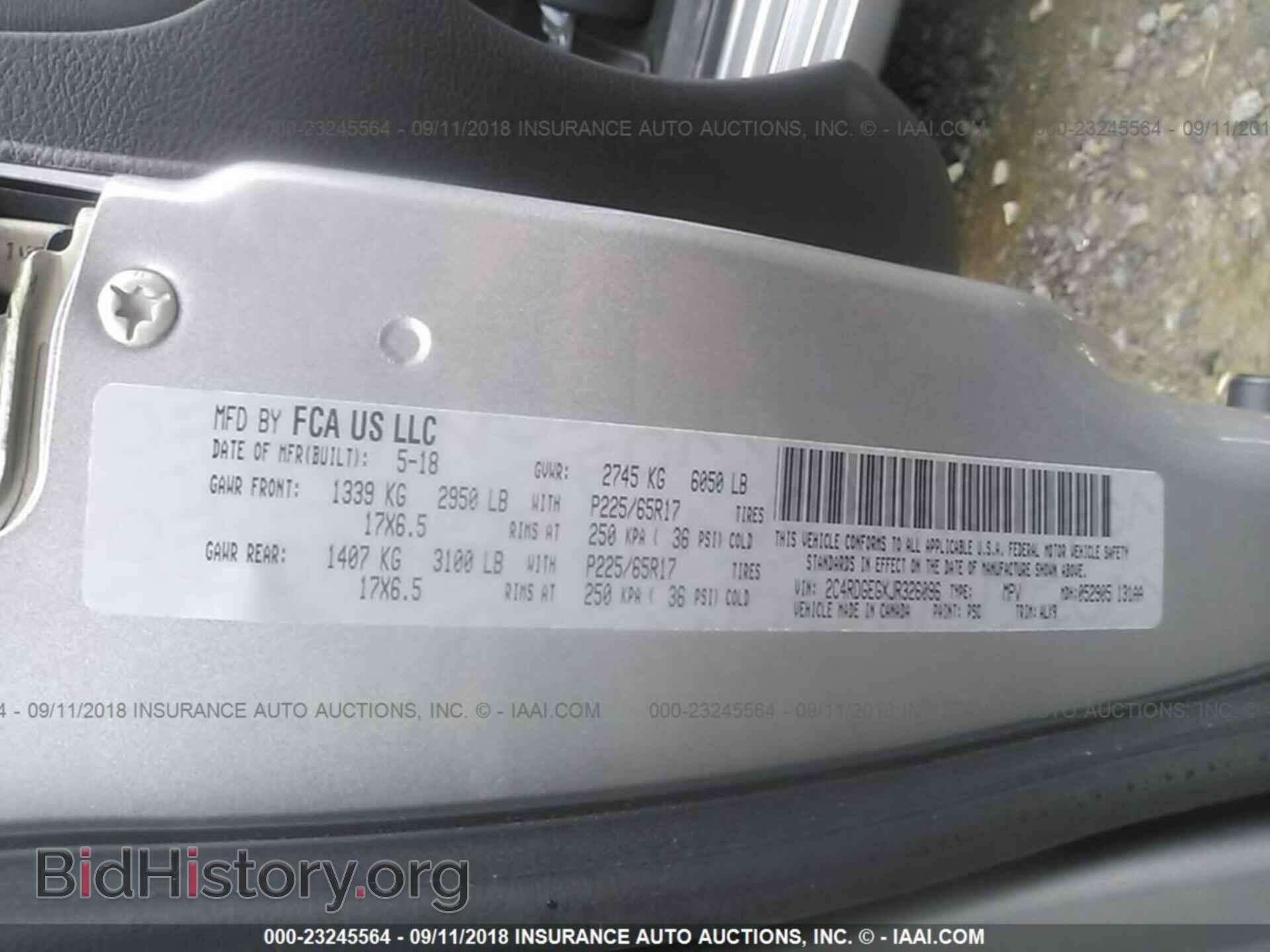 2018 Dodge Grand caravan - VIN: 2C4RDGEGXJR326096 - Фото 9