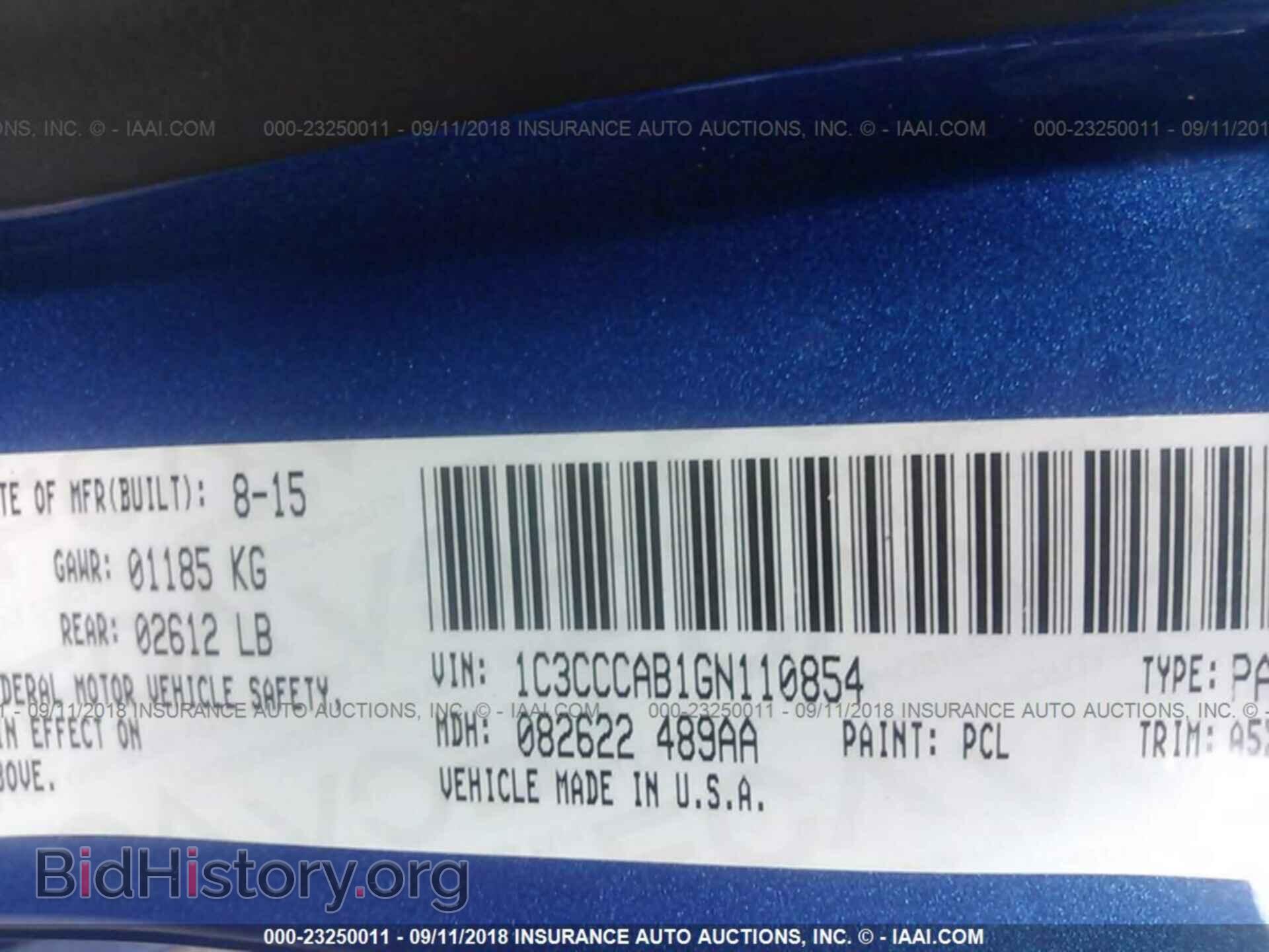 2016 Chrysler 200 - VIN: 1C3CCCAB1GN110854 - Photo 9