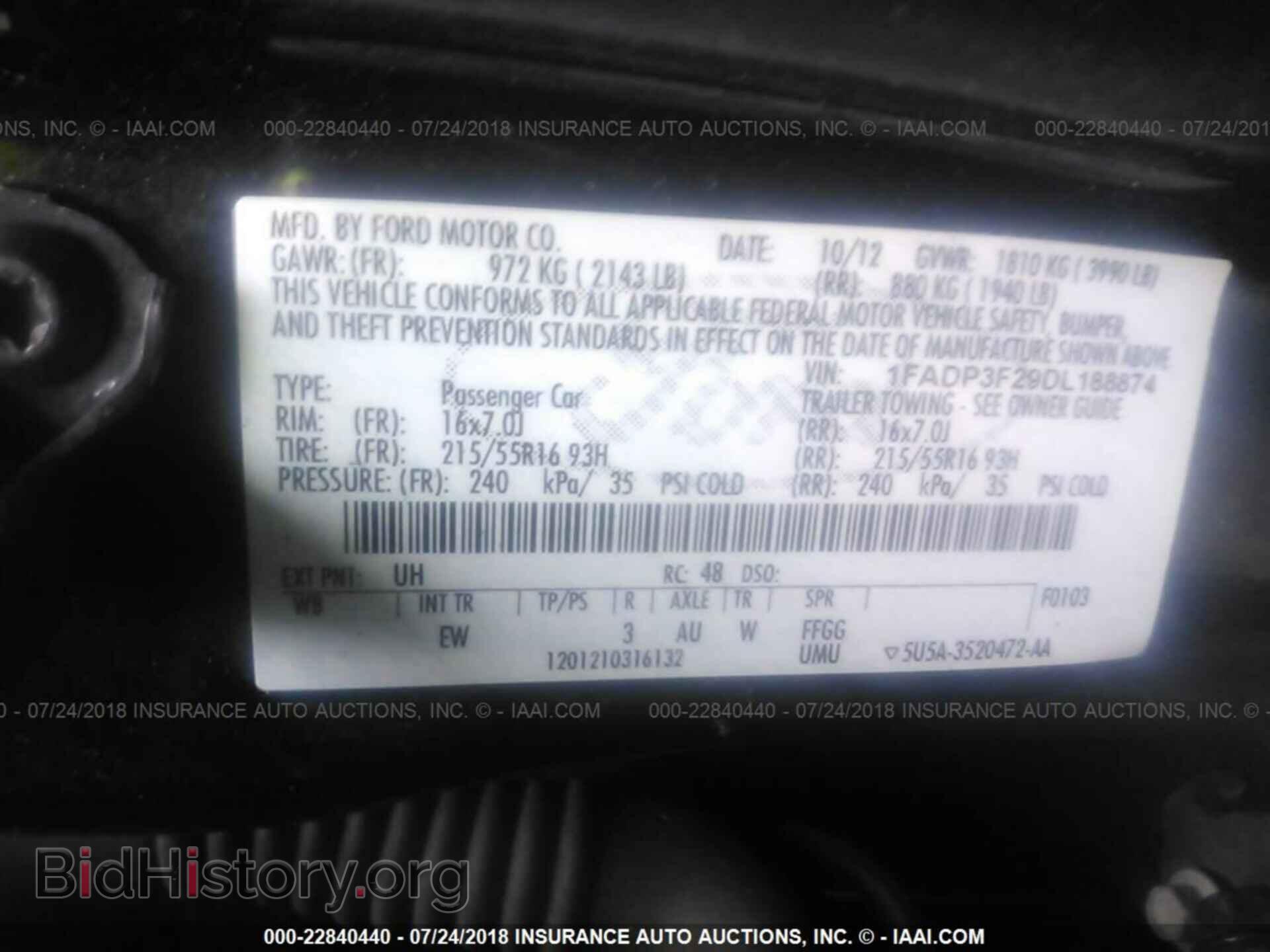 2013 FORD FOCUS - VIN: 1FADP3F29DL188874 - Photo 9