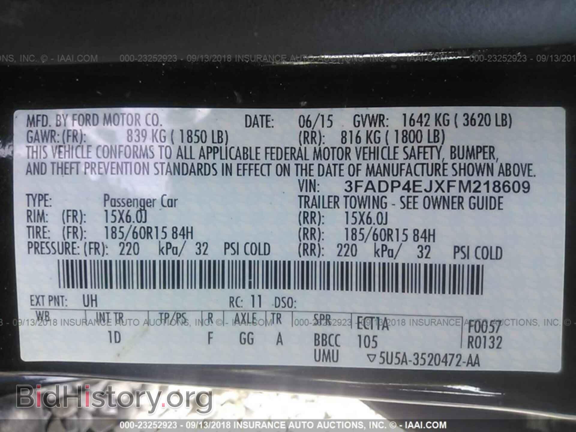 2015 Ford Fiesta - VIN: 3FADP4EJXFM218609 - Фото 9