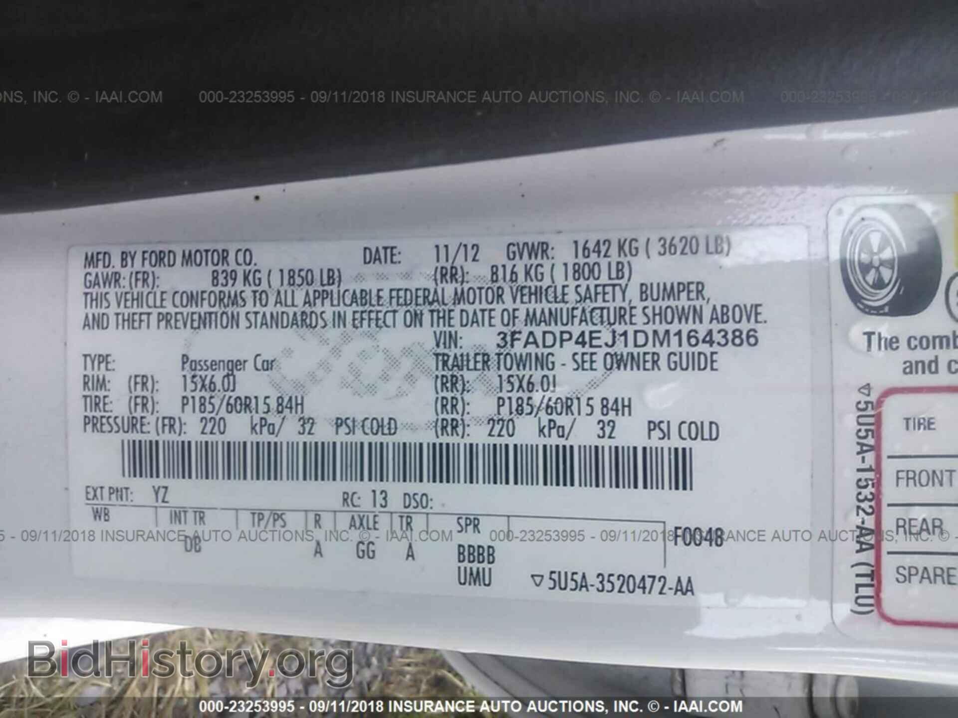 2013 Ford Fiesta - VIN: 3FADP4EJ1DM164386 - Фото 9