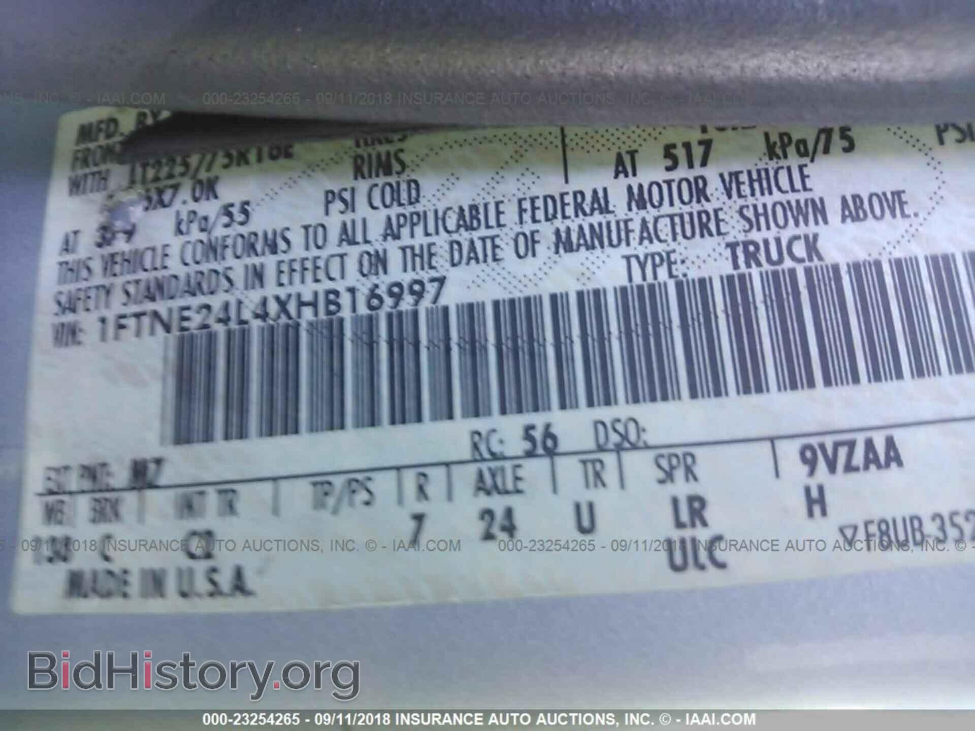 1999 FORD ECONOLINE - VIN: 1FTNE24L4XHB16997 - Фото 9