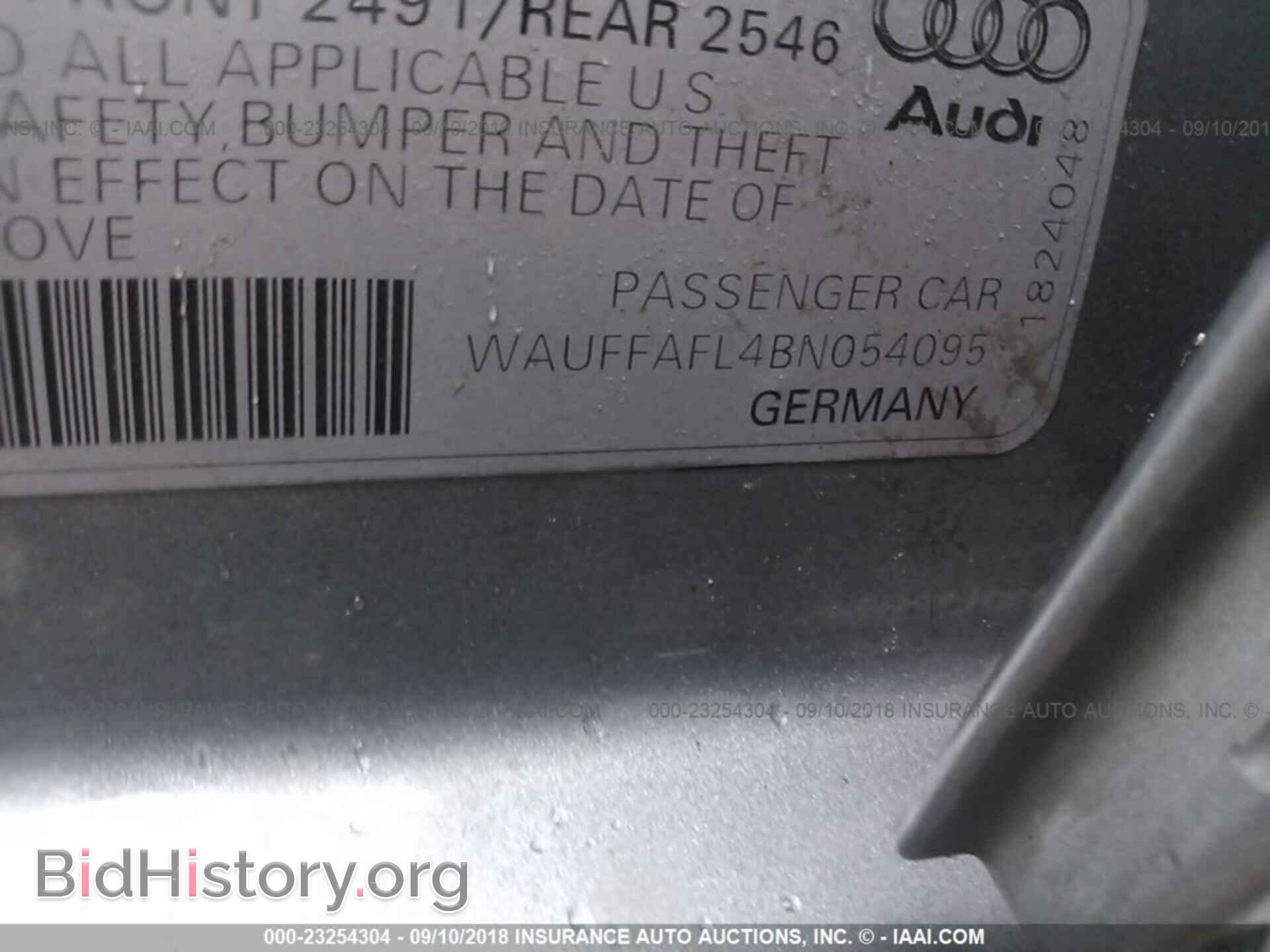 2011 Audi A4 - VIN: WAUFFAFL4BN054095 - Photo 9