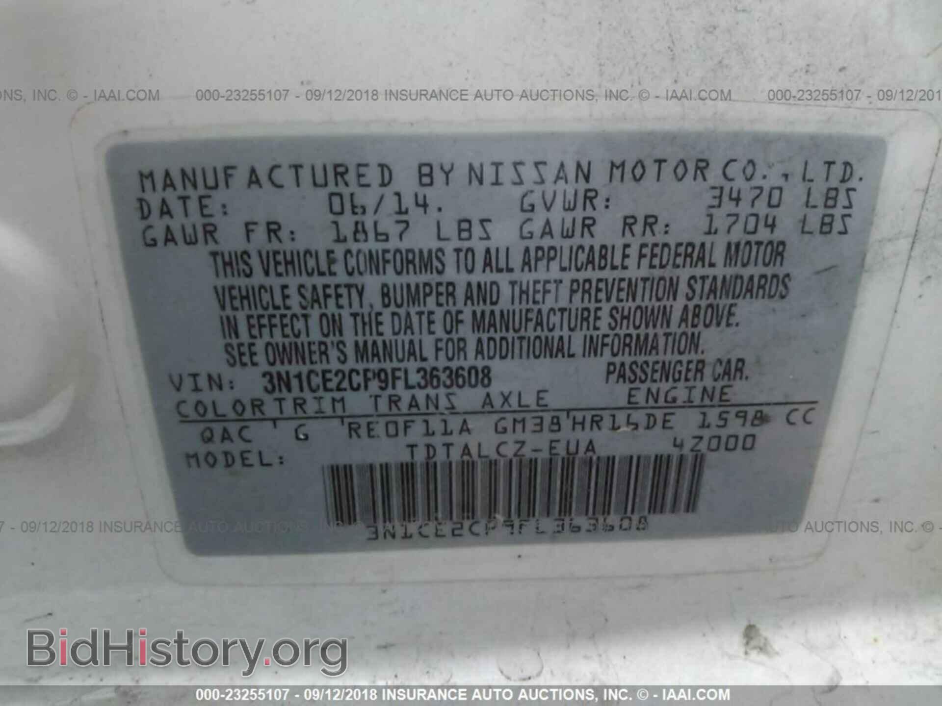 2015 Nissan Versa note - VIN: 3N1CE2CP9FL363608 - Photo 9