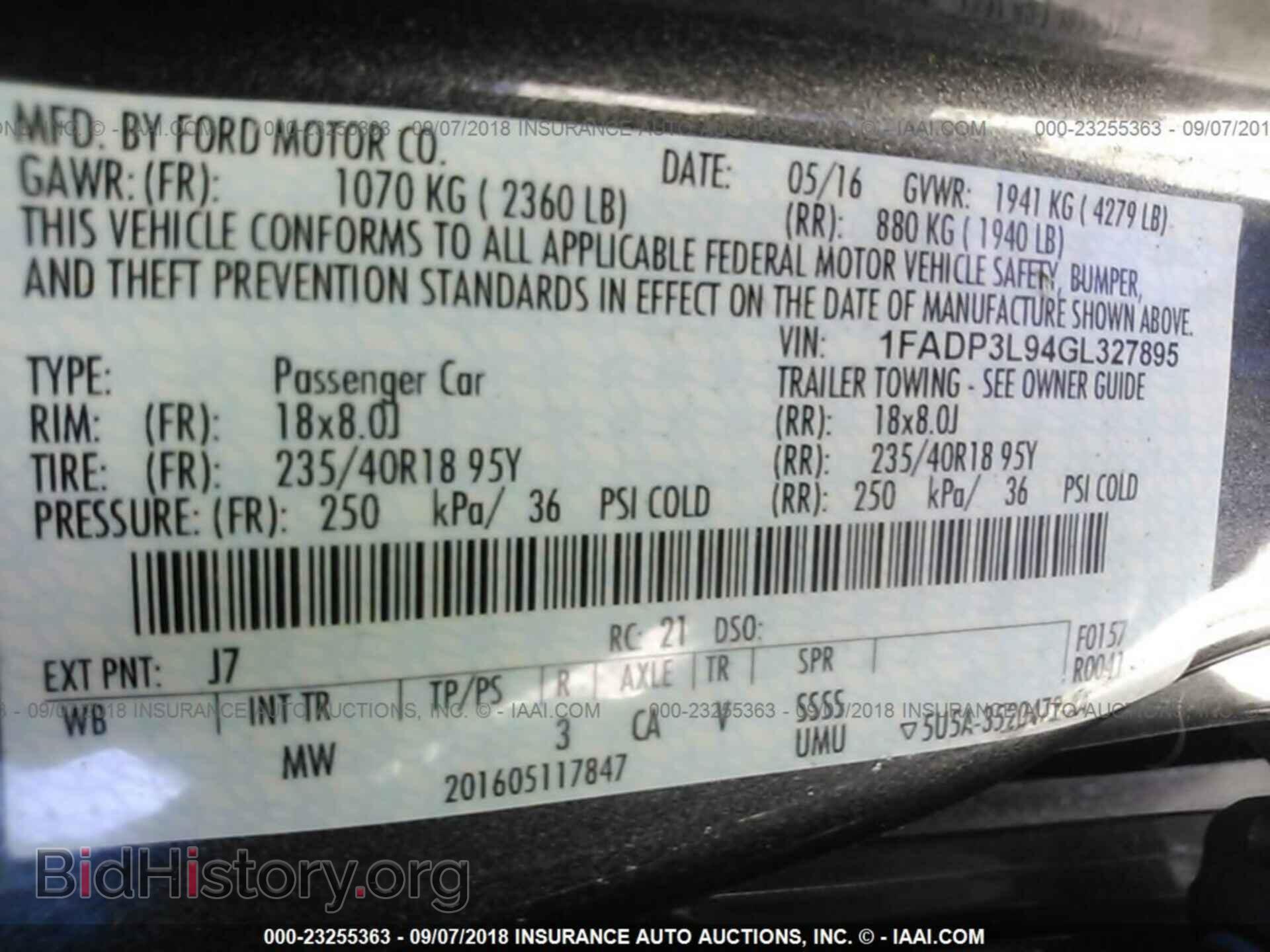 2016 FORD FOCUS - VIN: 1FADP3L94GL327895 - Photo 9