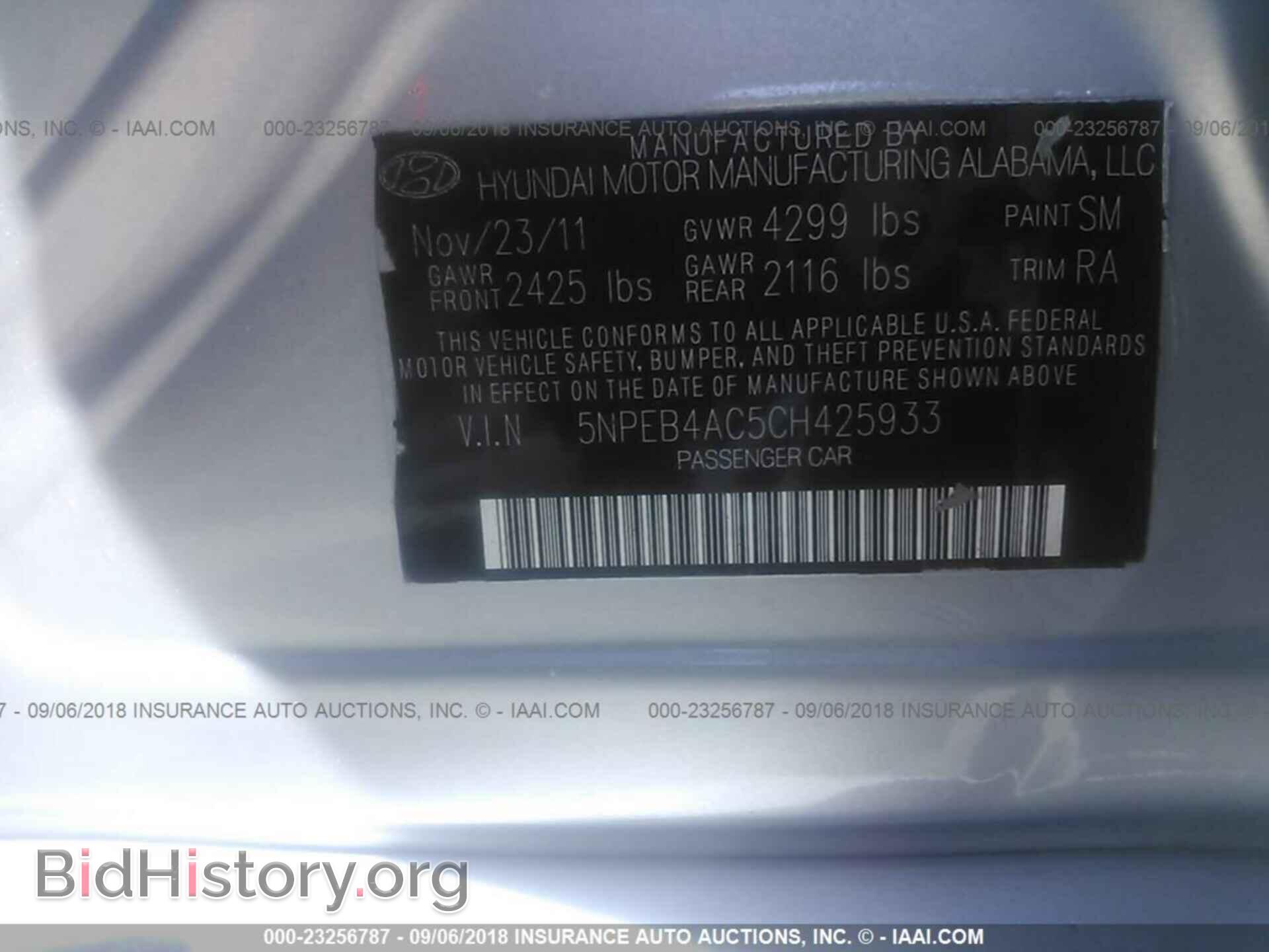 2012 Hyundai Sonata - VIN: 5NPEB4AC5CH425933 - Photo 9