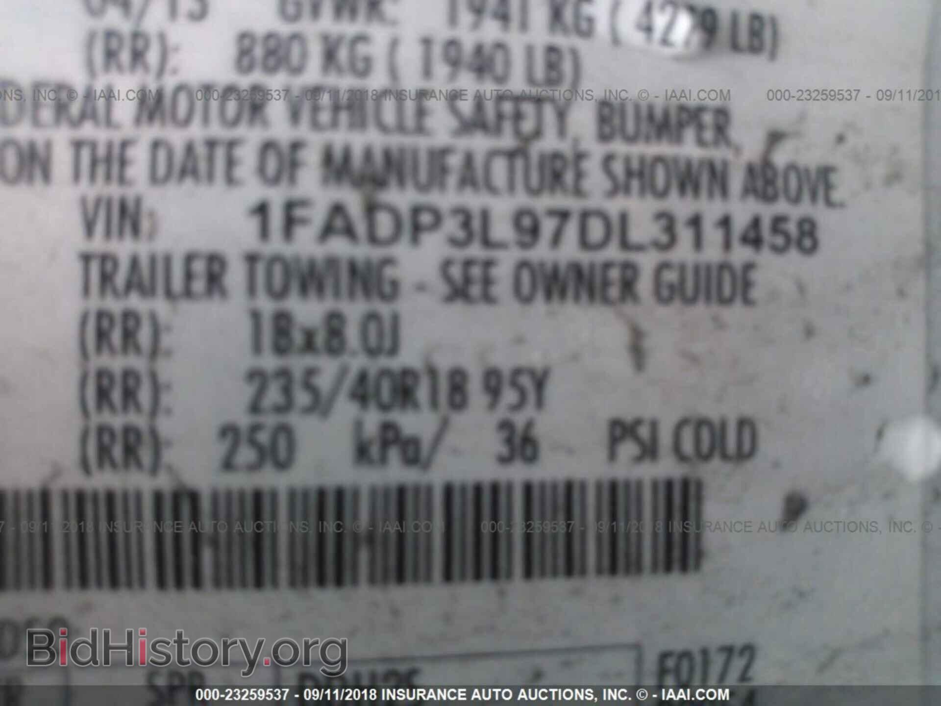 2013 Ford Focus - VIN: 1FADP3L97DL311458 - Фото 9