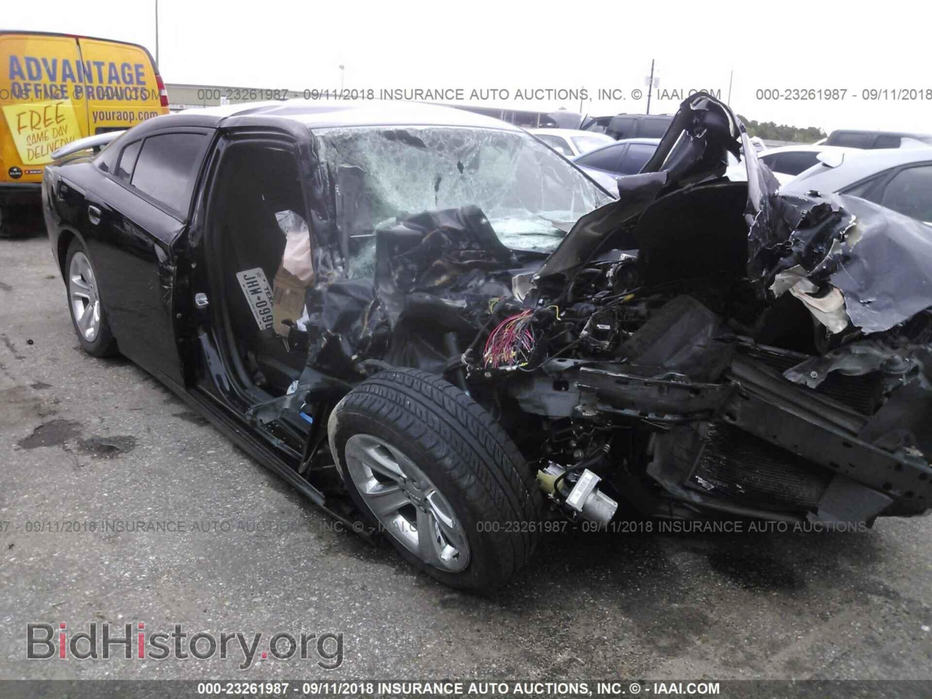 2014 Dodge CHARGER (VIN 2C3CDXBG4EH256623) — фото 1 из 10, IAAI, повреждение: передняя часть