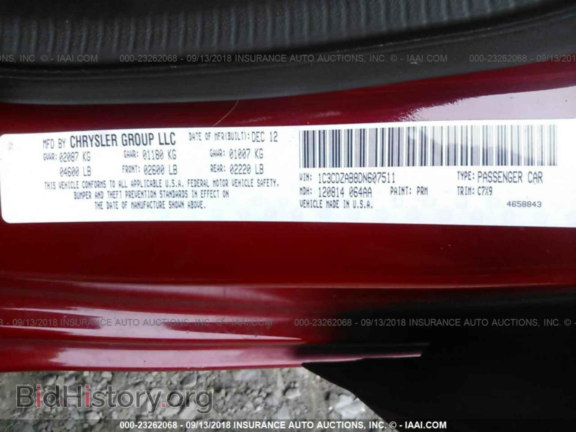 2013 DODGE AVENGER - VIN: 1C3CDZAB8DN607511 - Photo 9