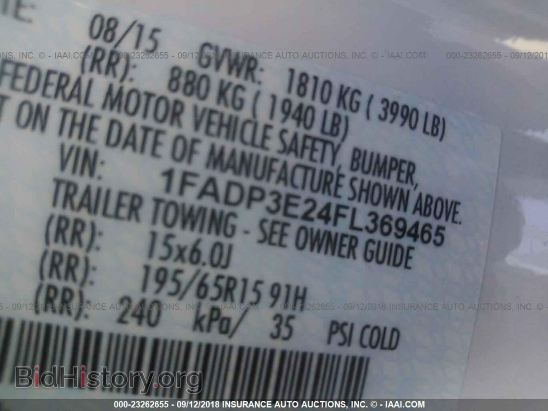 2015 Ford Focus - VIN: 1FADP3E24FL369465 - Фото 9