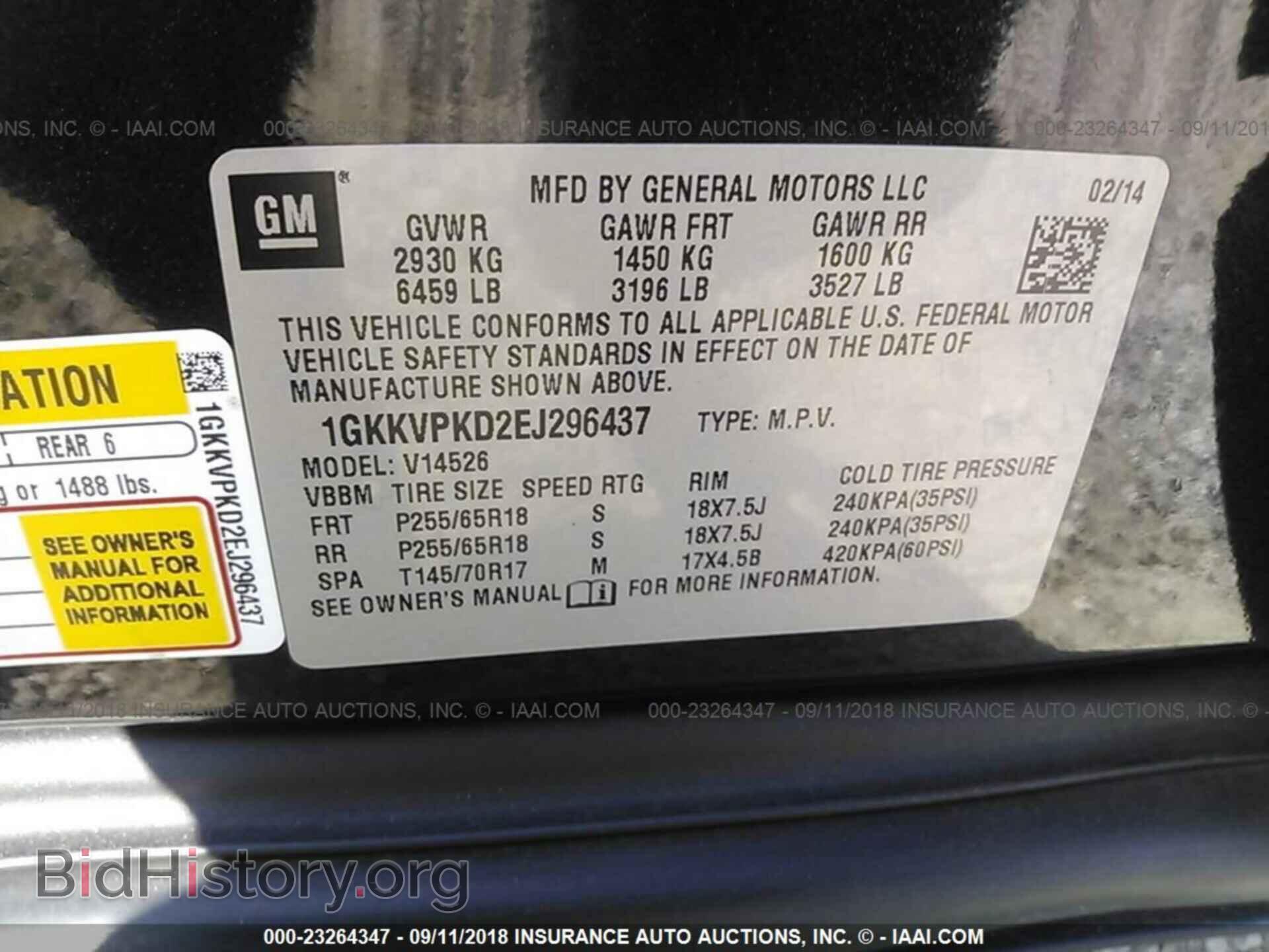 2014 Gmc Acadia - VIN: 1GKKVPKD2EJ296437 - Фото 9