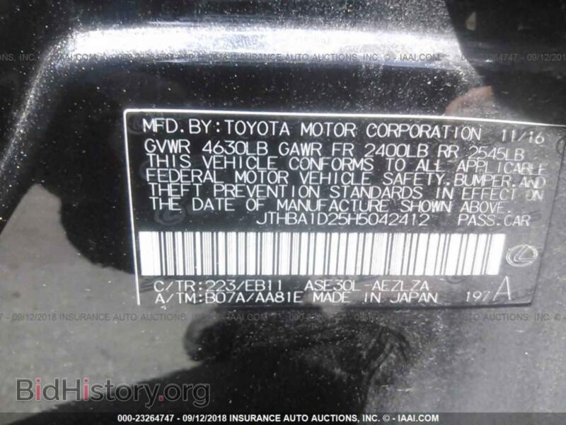 2017 Lexus IS (VIN JTHBA1D25H5042412) — photo 9 of 10